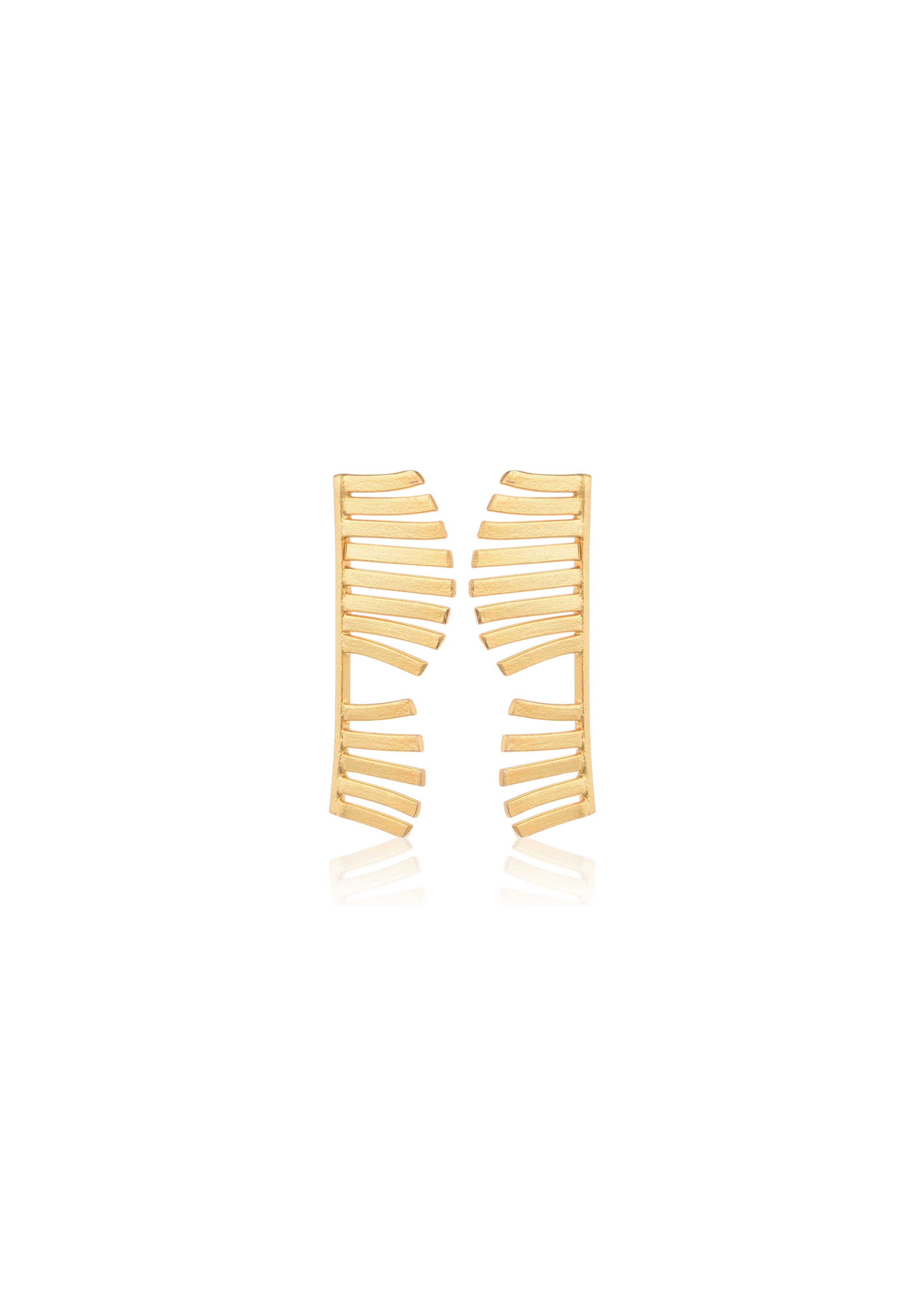 Petite Handmade Fringe Earrings – 37mm Drop with 18K Gold-Plated Brass