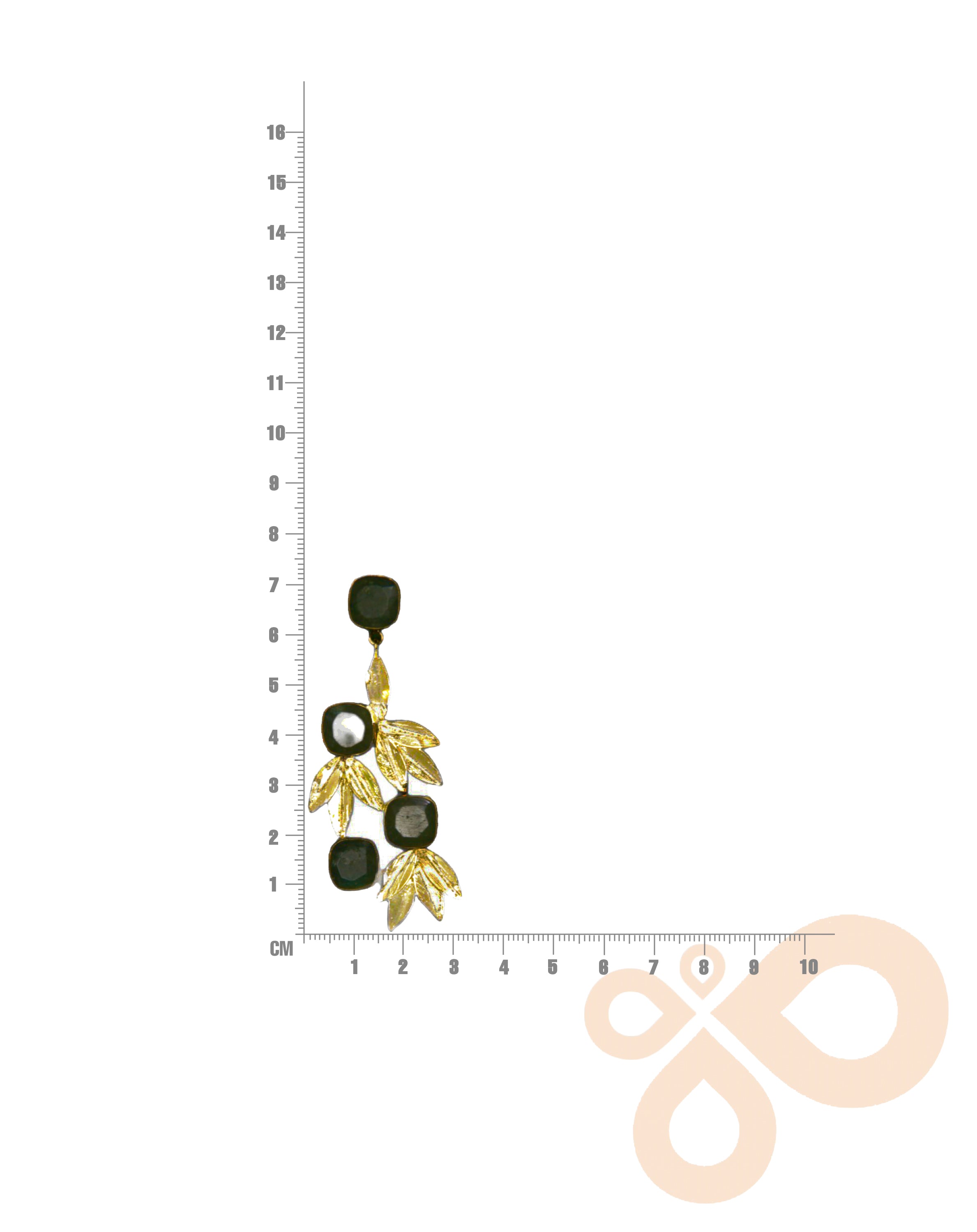 Traditional Nature Earrings – 73mm Height with Handcrafted 18K Gold Plating