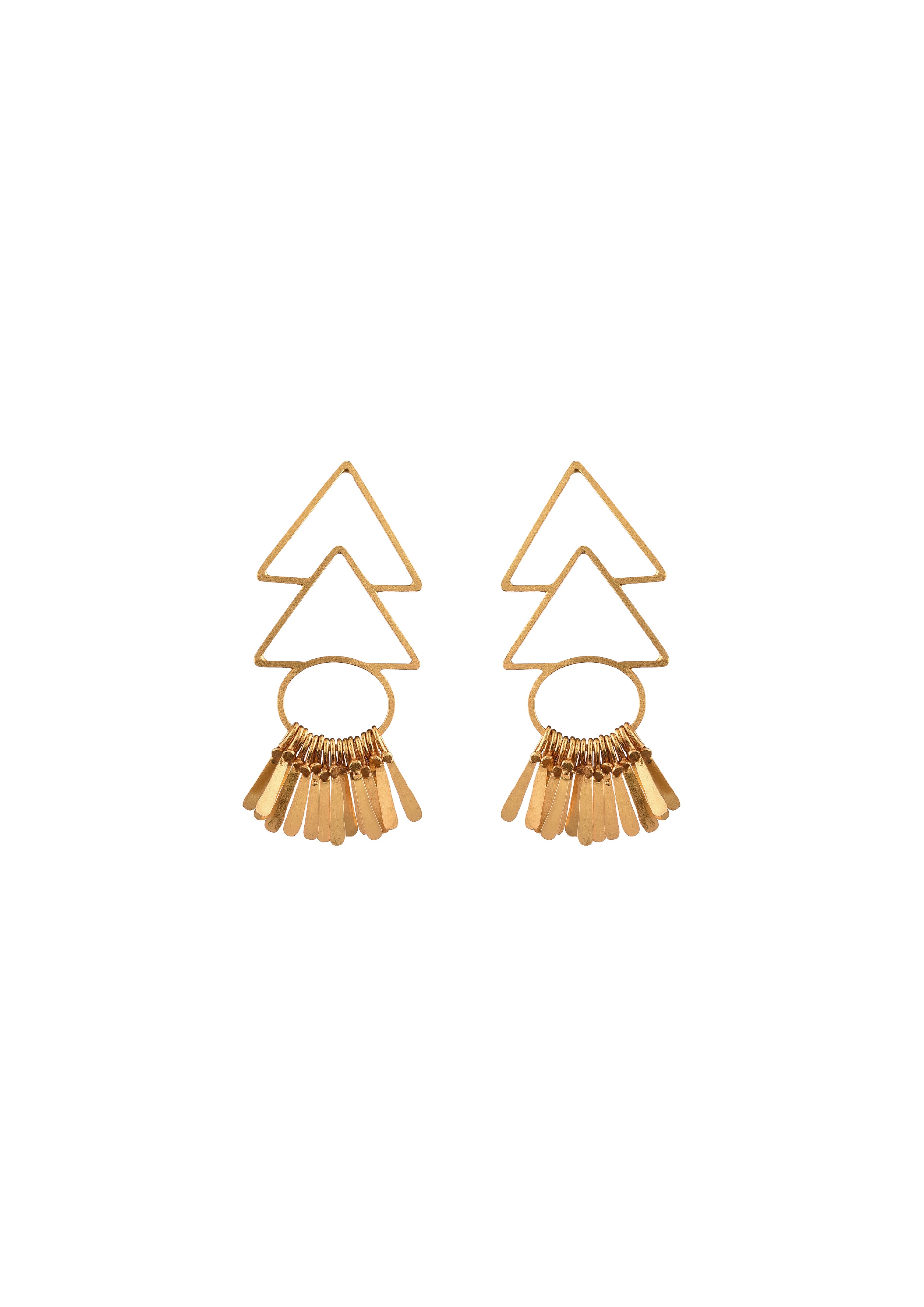 Stylish Fringe Earrings – 68mm Length with 18K Gold-Plated Finish
