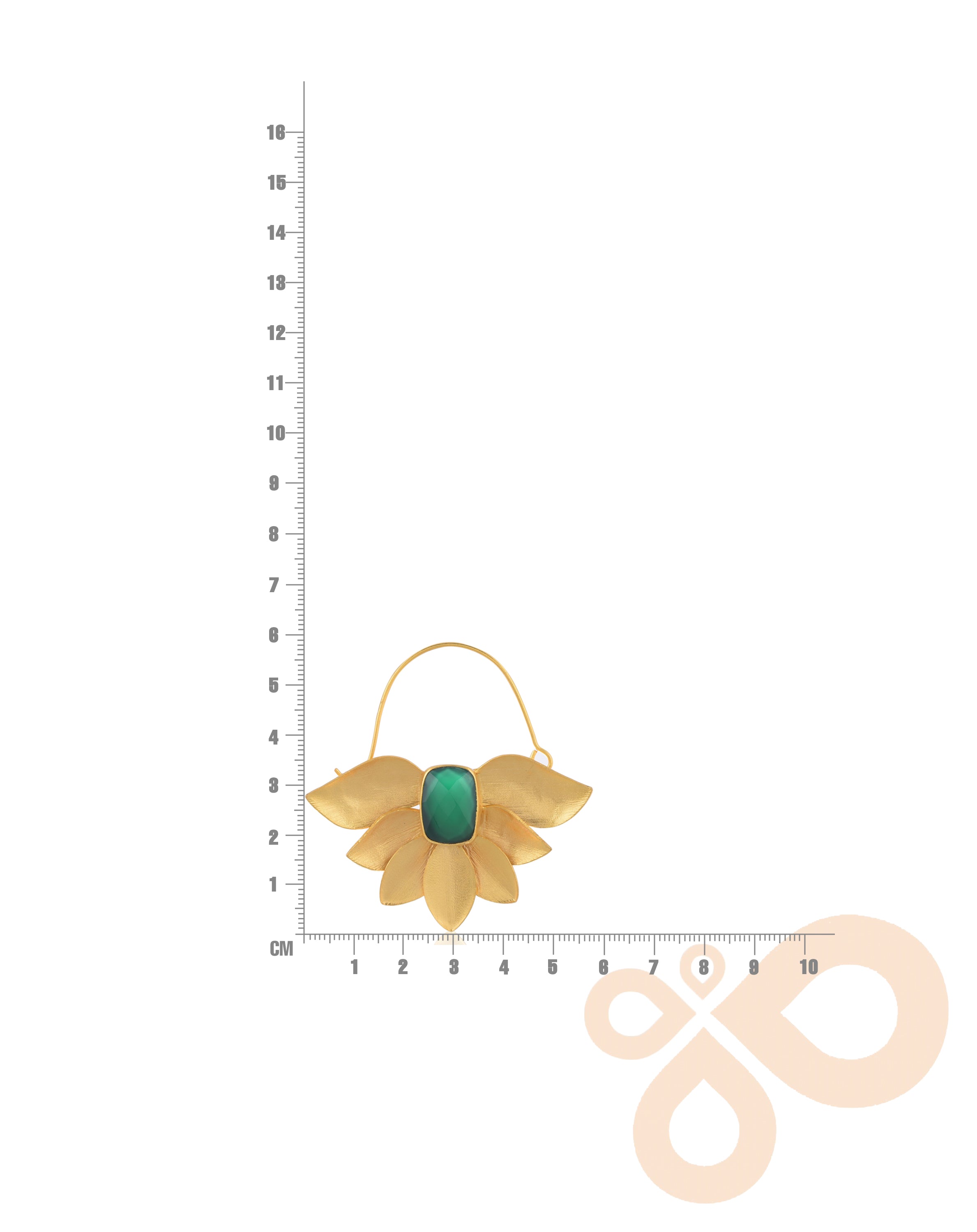 Handmade Nature Earrings – 60mm Drop with Traditional 18K Gold-Plated Elegance
