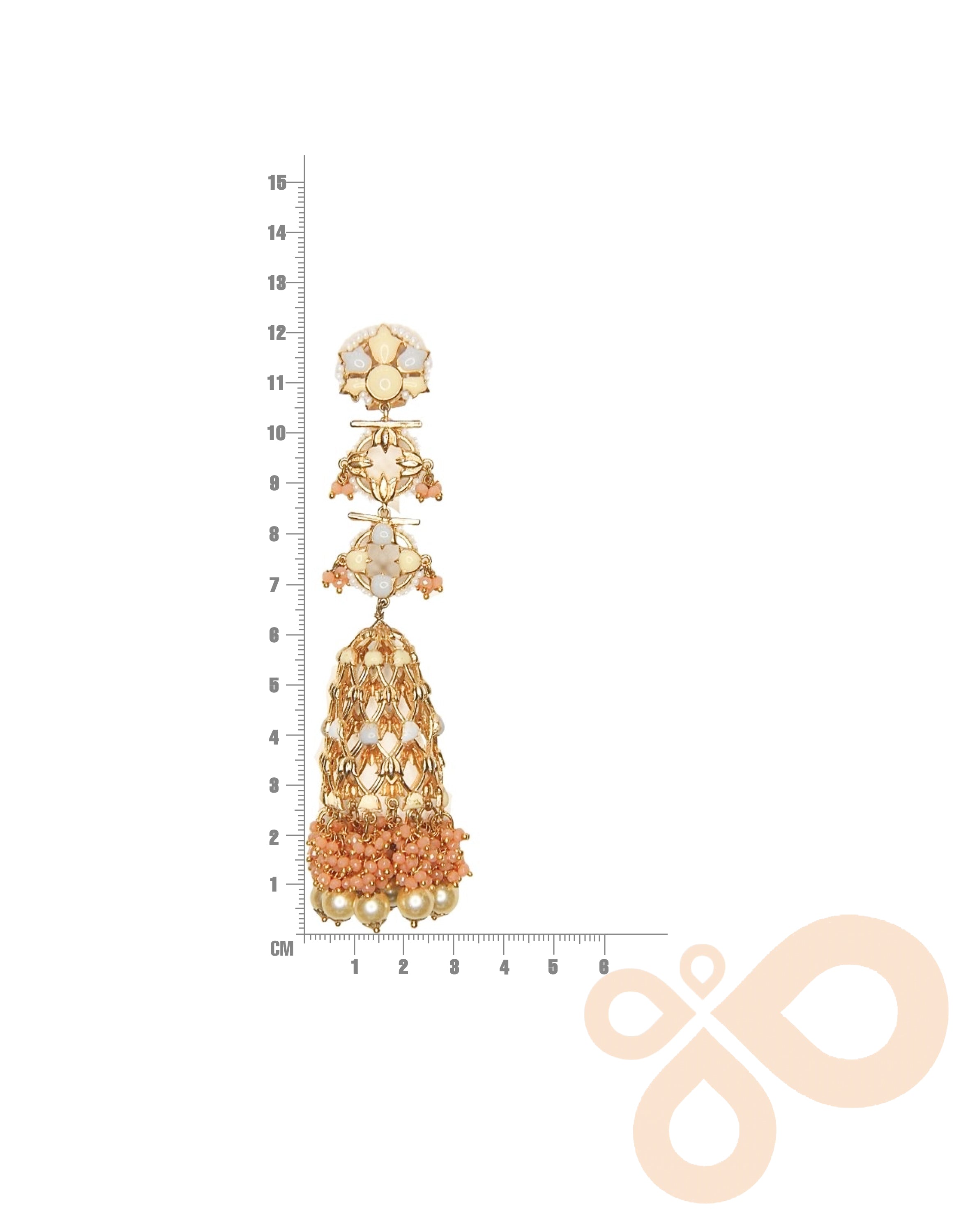 Jannat Earrings – 134mm Tall, Luxuriously Handcrafted with 22K Gold Plate