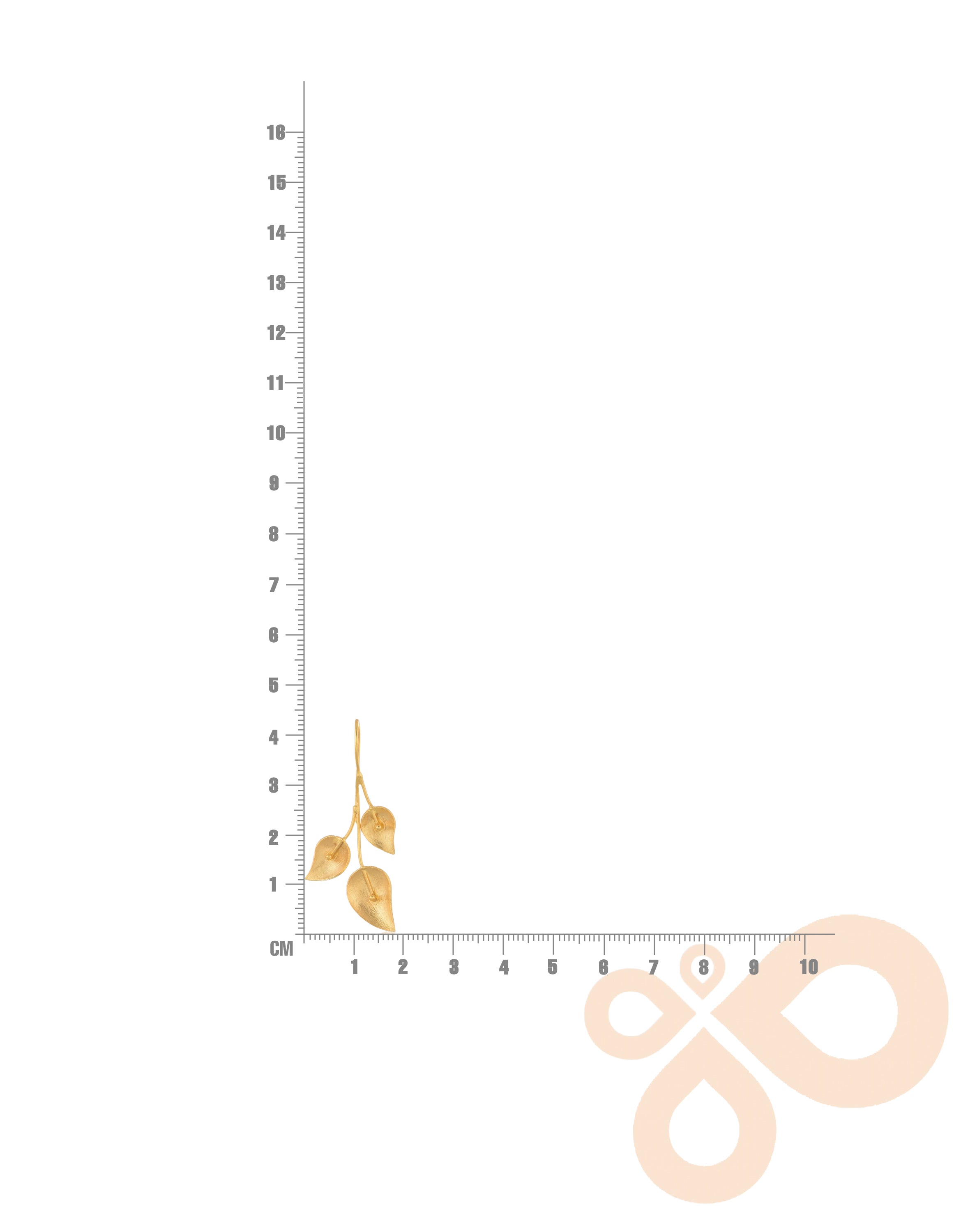 Nature Studs – 43mm Height with Stunning 18K Gold-Plated Design