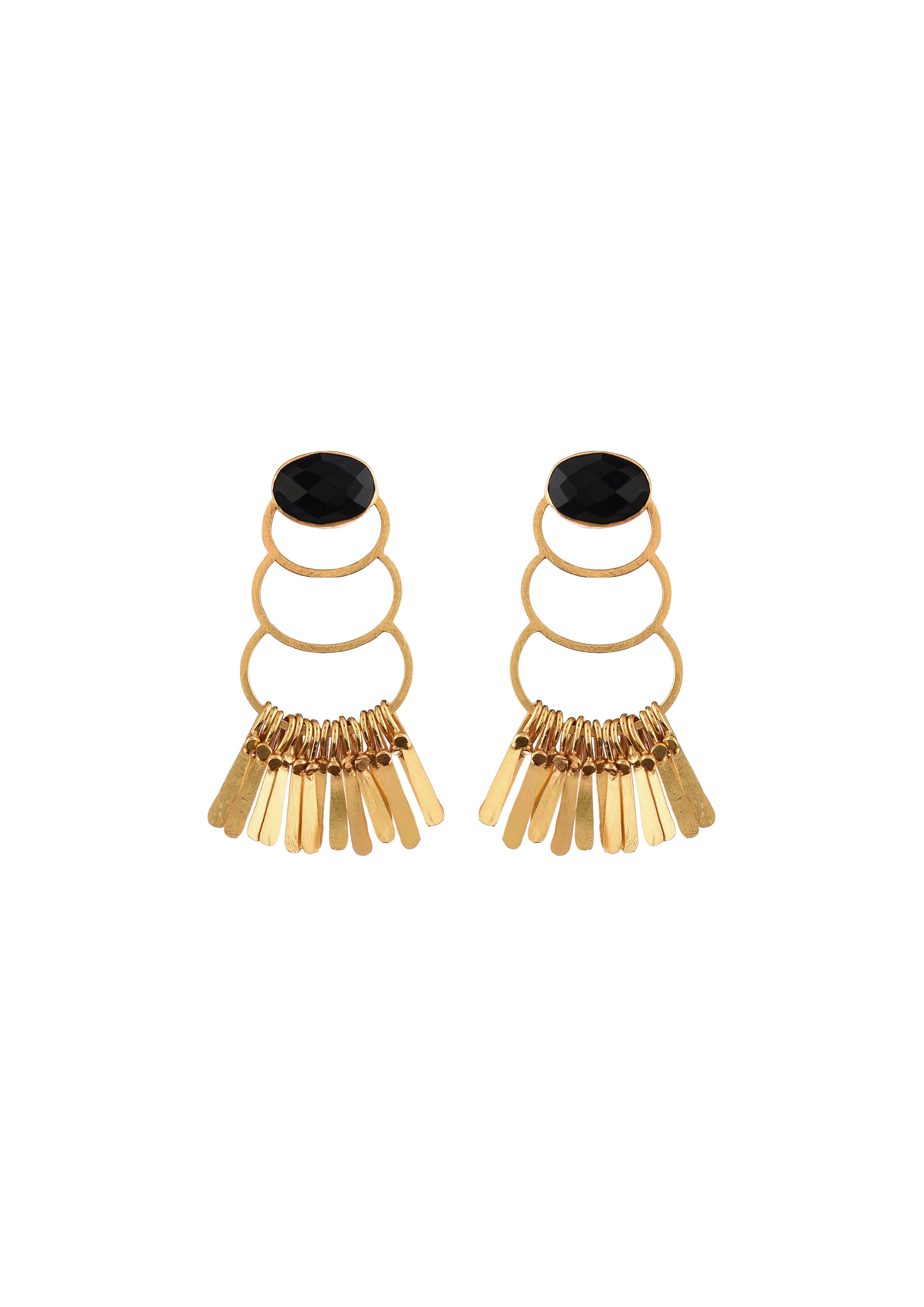 Artisan Fringe Earrings – Handmade Design with 18K Gold-Plated Finish