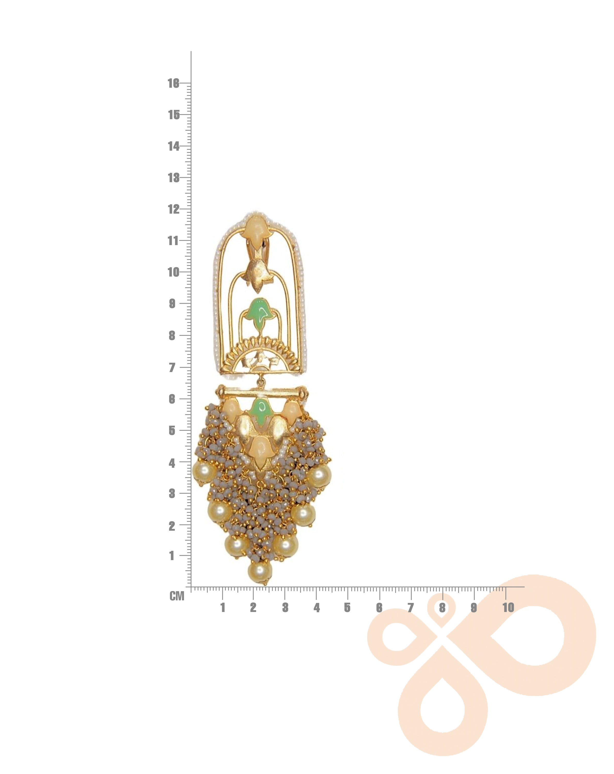 Handmade Jannat Earrings with 22K gold plating 120mm