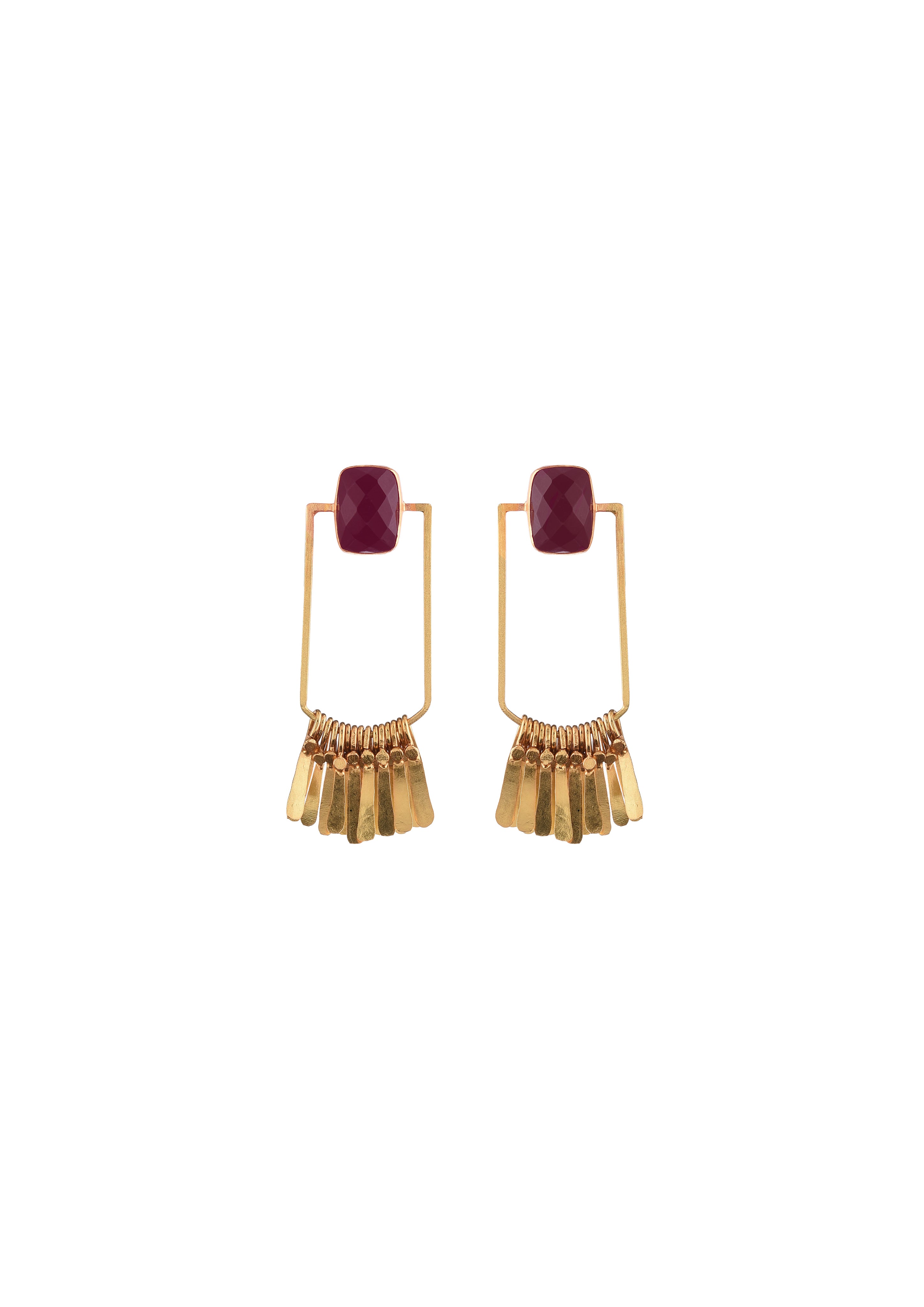 Unique Fringe Earrings – 65mm Height with 18K Gold-Plated Finish