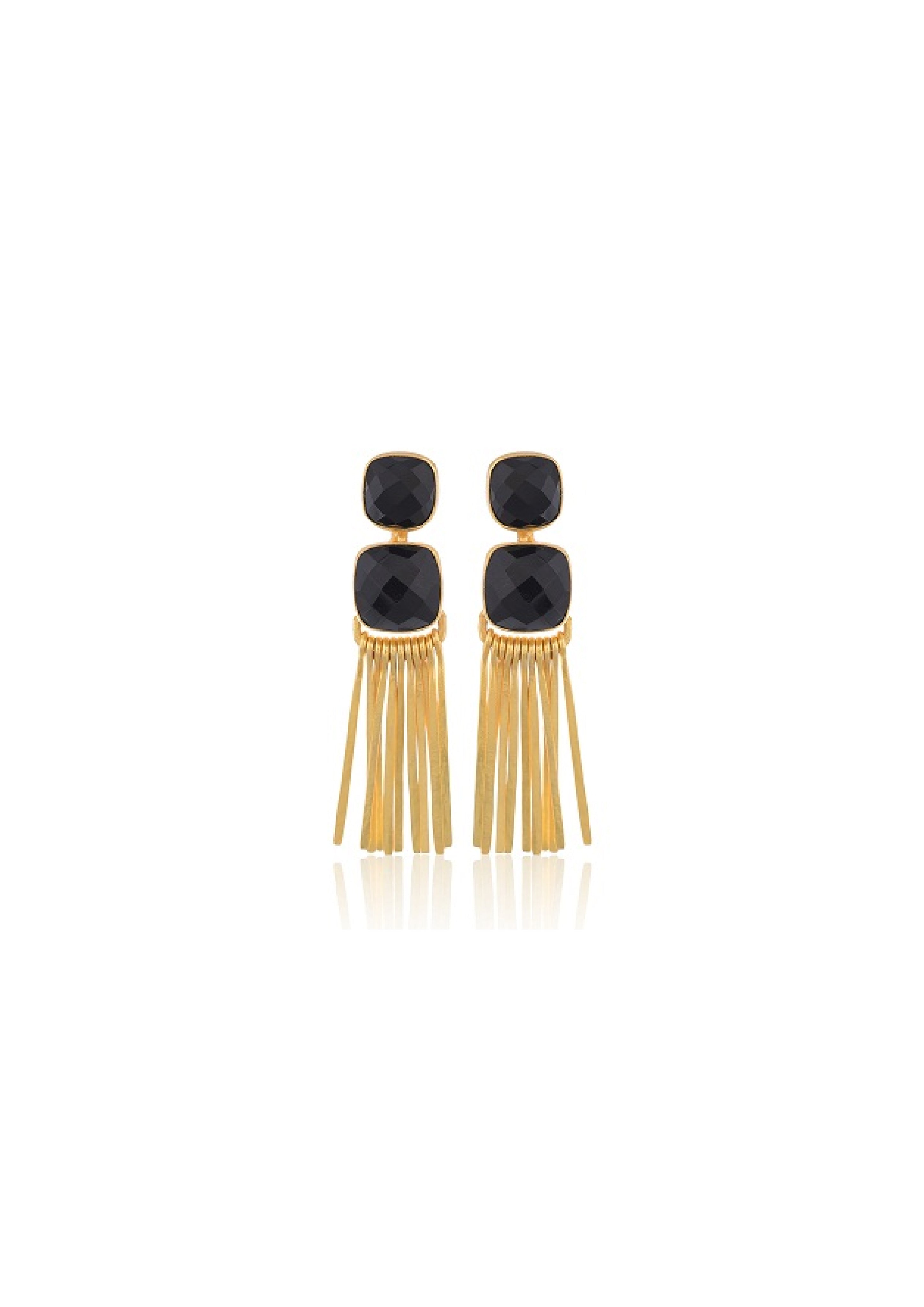Timeless Handmade Fringe Earrings – 55mm Drop, 18K Gold Plating