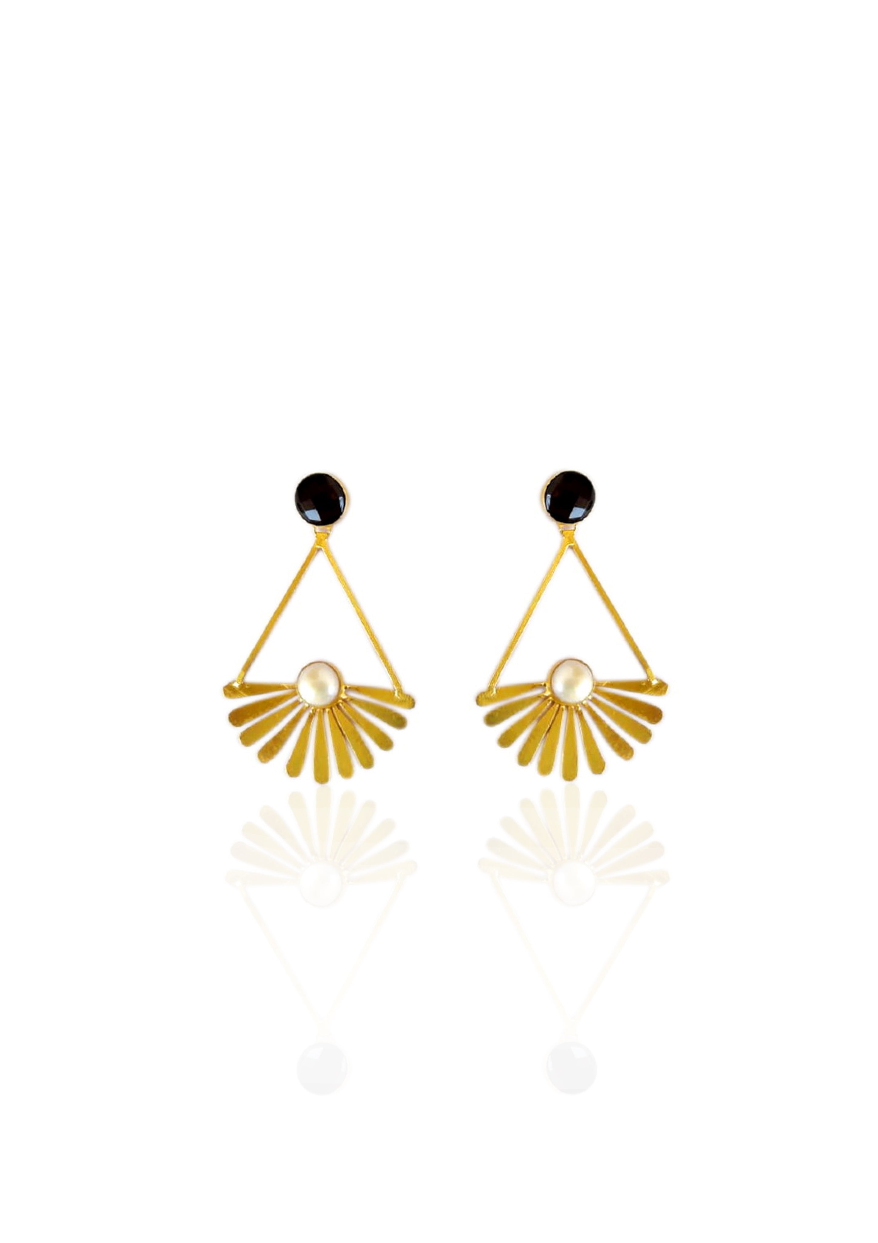 Elegant Handmade Fringe Earrings – Crafted with 18K Gold-Plated Brass