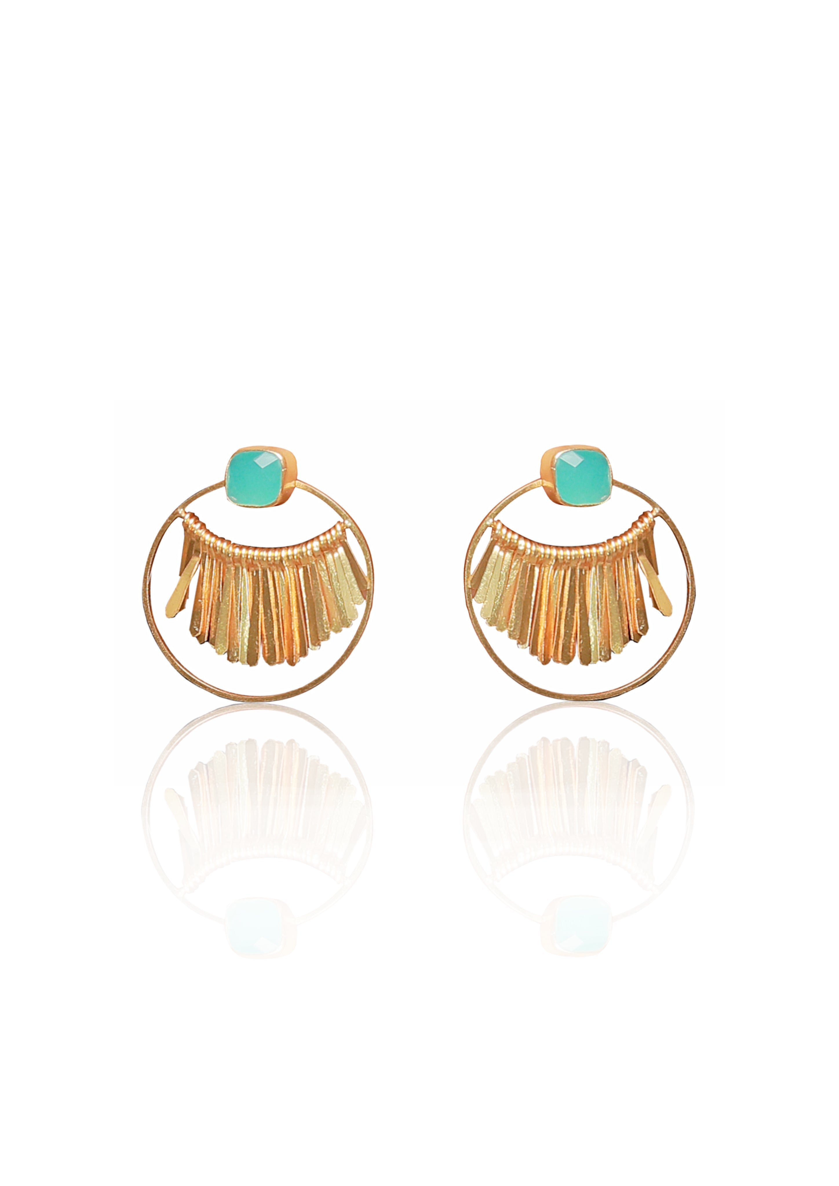 Modern Handmade Fringe Earrings – 18K Gold-Plated for a Luxurious Look