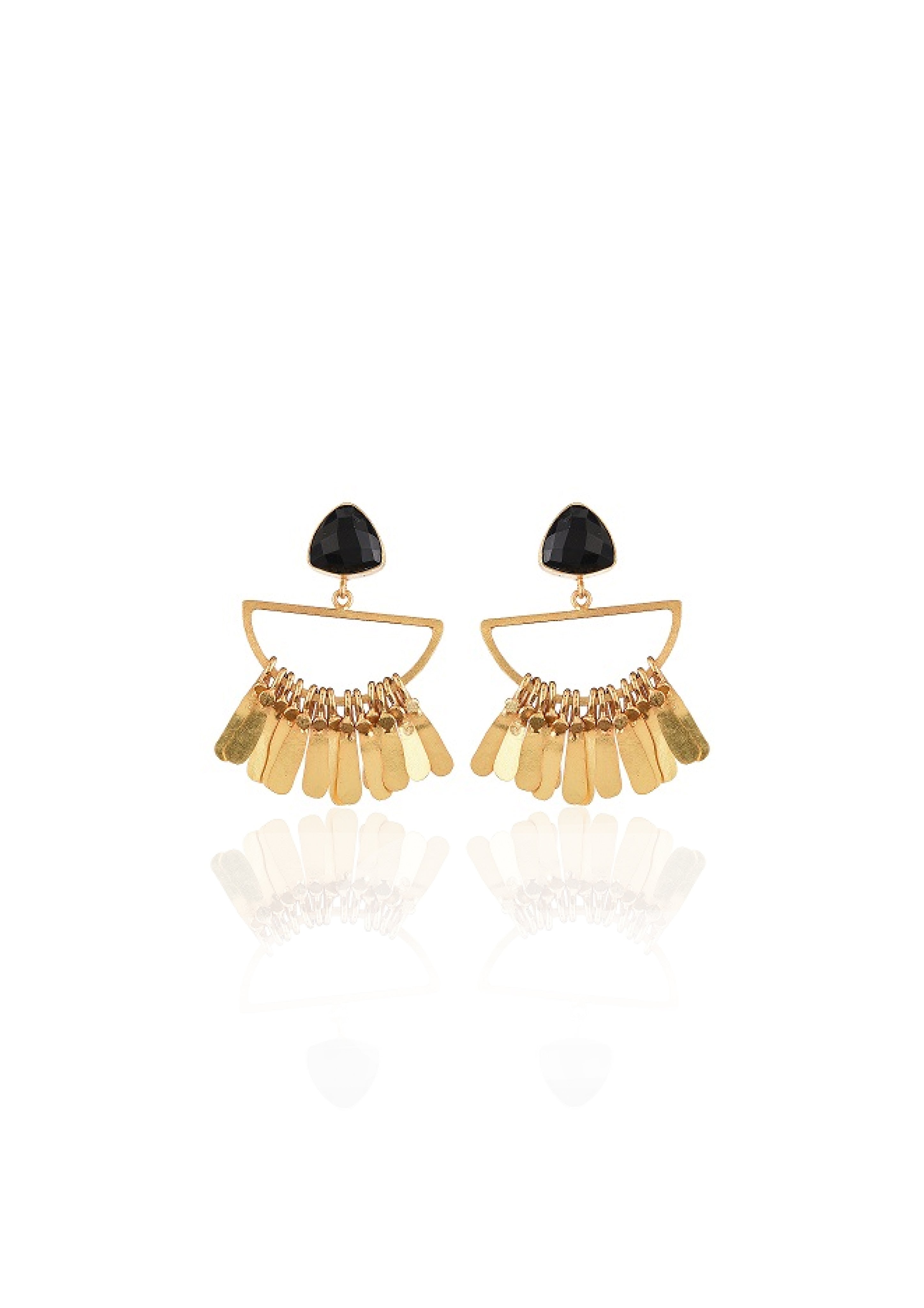 Artisan-Made Fringe Earrings – 18K Gold-Plated and Handcrafted