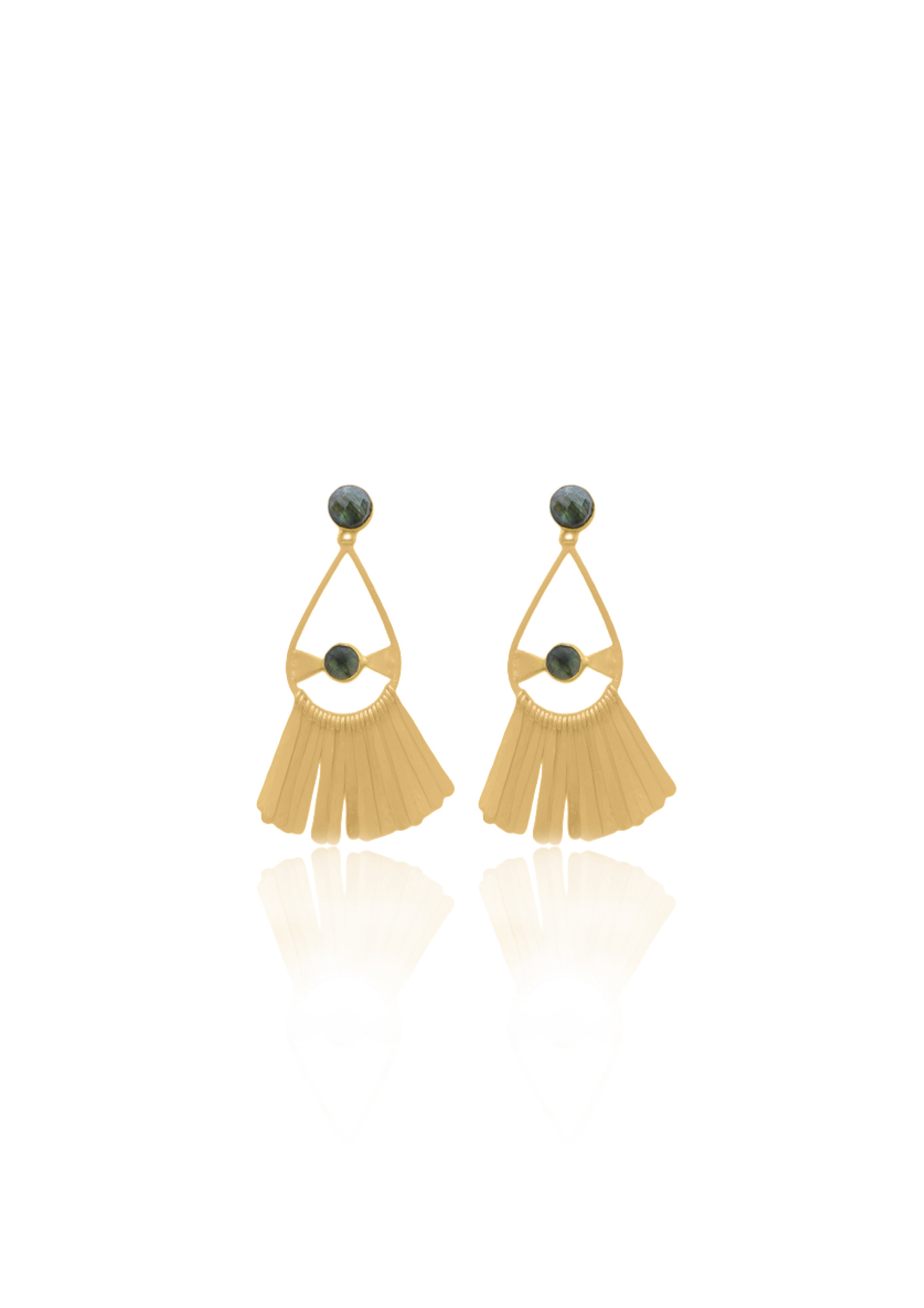 Handmade Fringe Earrings For Women 80mm Height with 18K Gold-Plated Finish