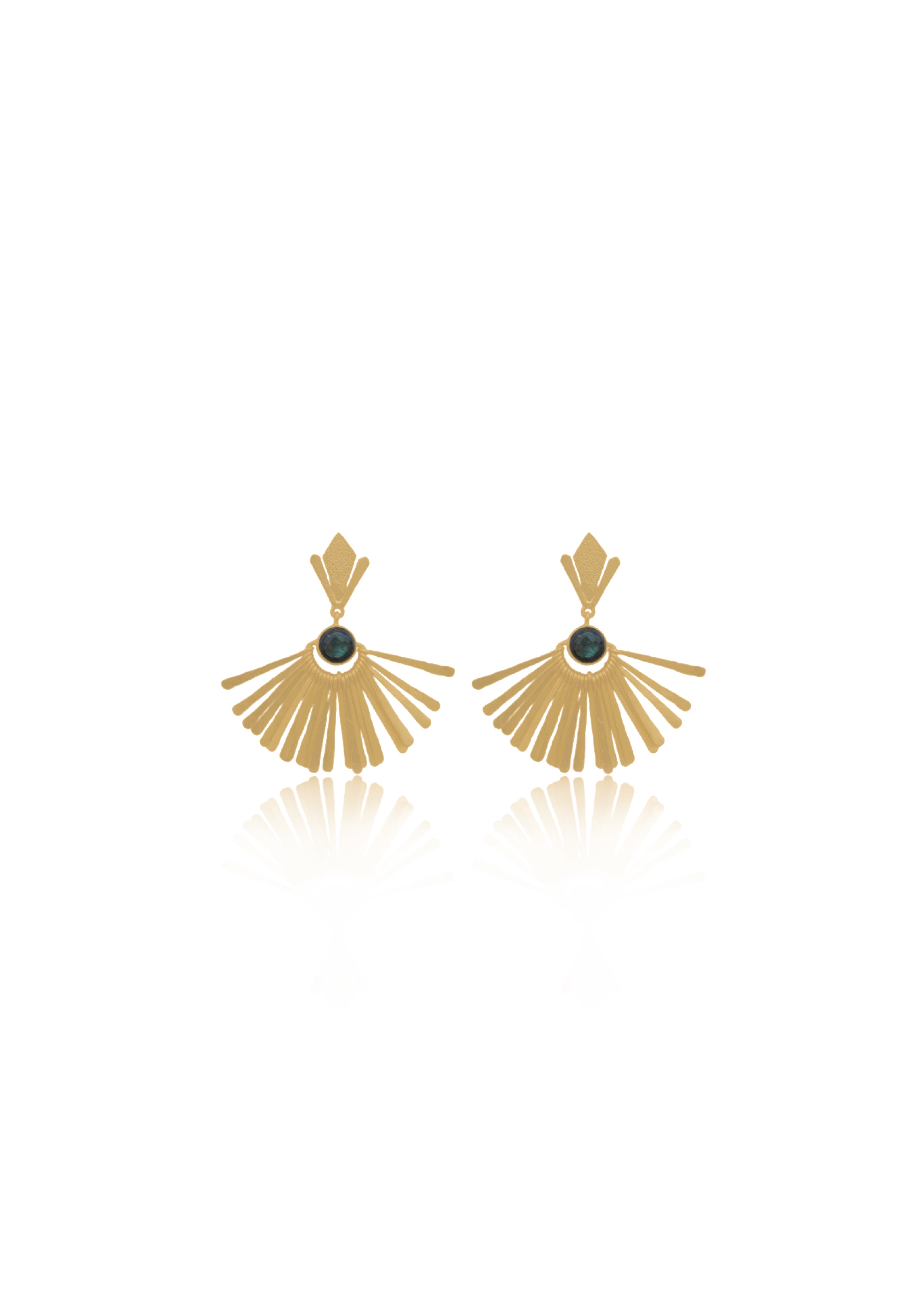 Handmade Fringe Earrings For Women 66mm Height with 18K Gold-Plated Finish