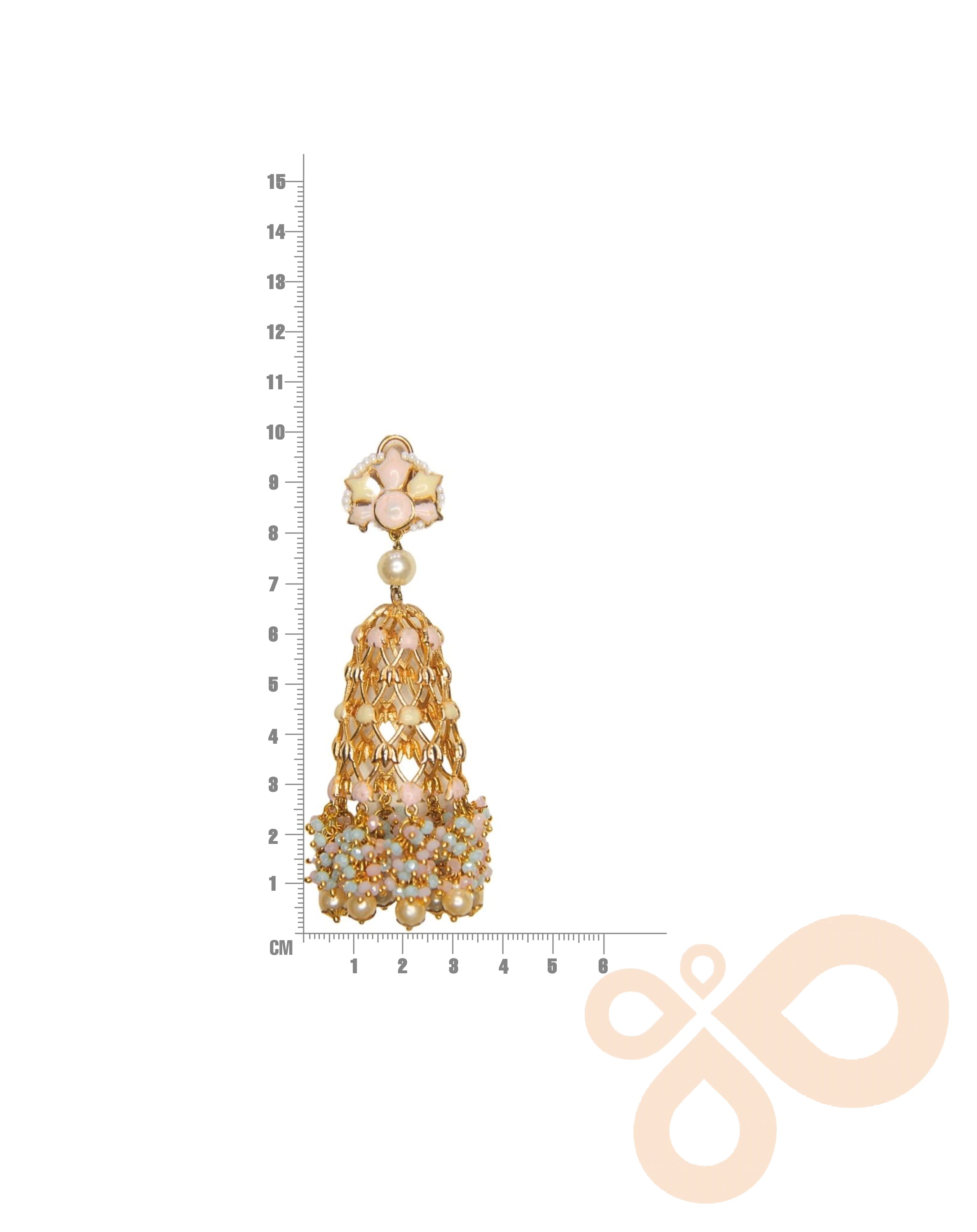 Artisan Jannat Earrings – 100mm Tall, Crafted with 22K Gold Plating