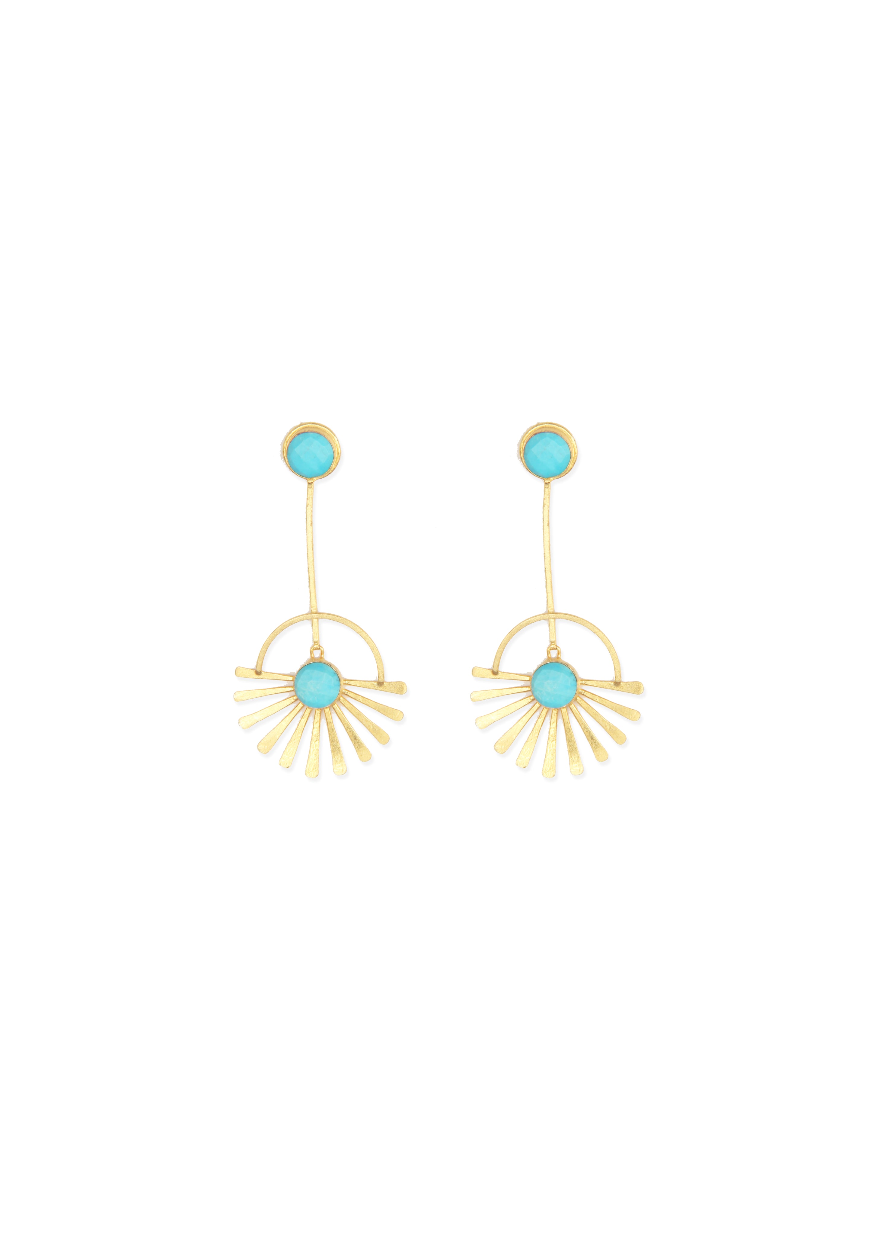 Elegant Handmade Fringe Earrings – 79mm Length, 18K Gold-Plated Finish