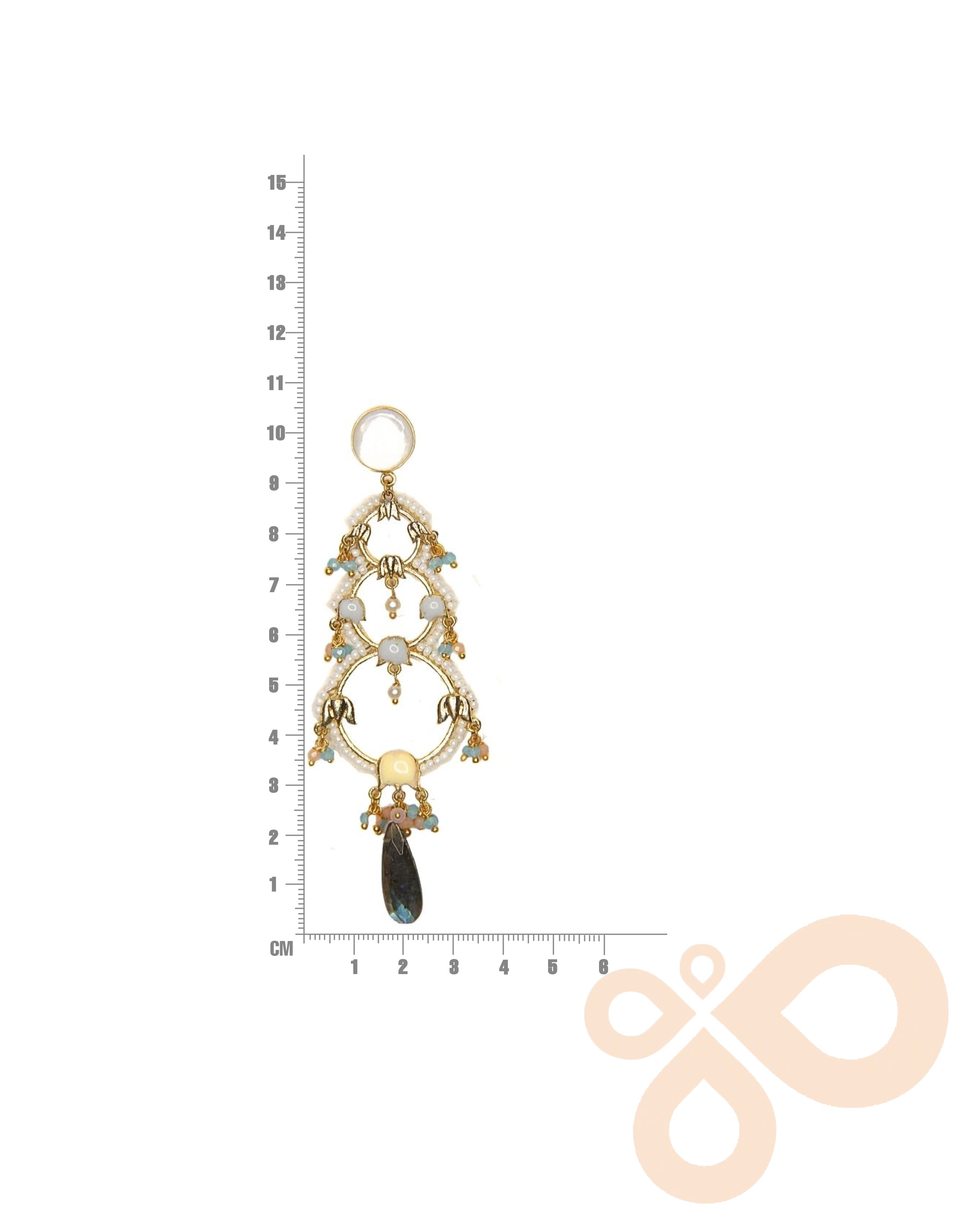 Statement Jannat Earrings – Featuring a Unique 106mm Length and 22K Gold Finish
