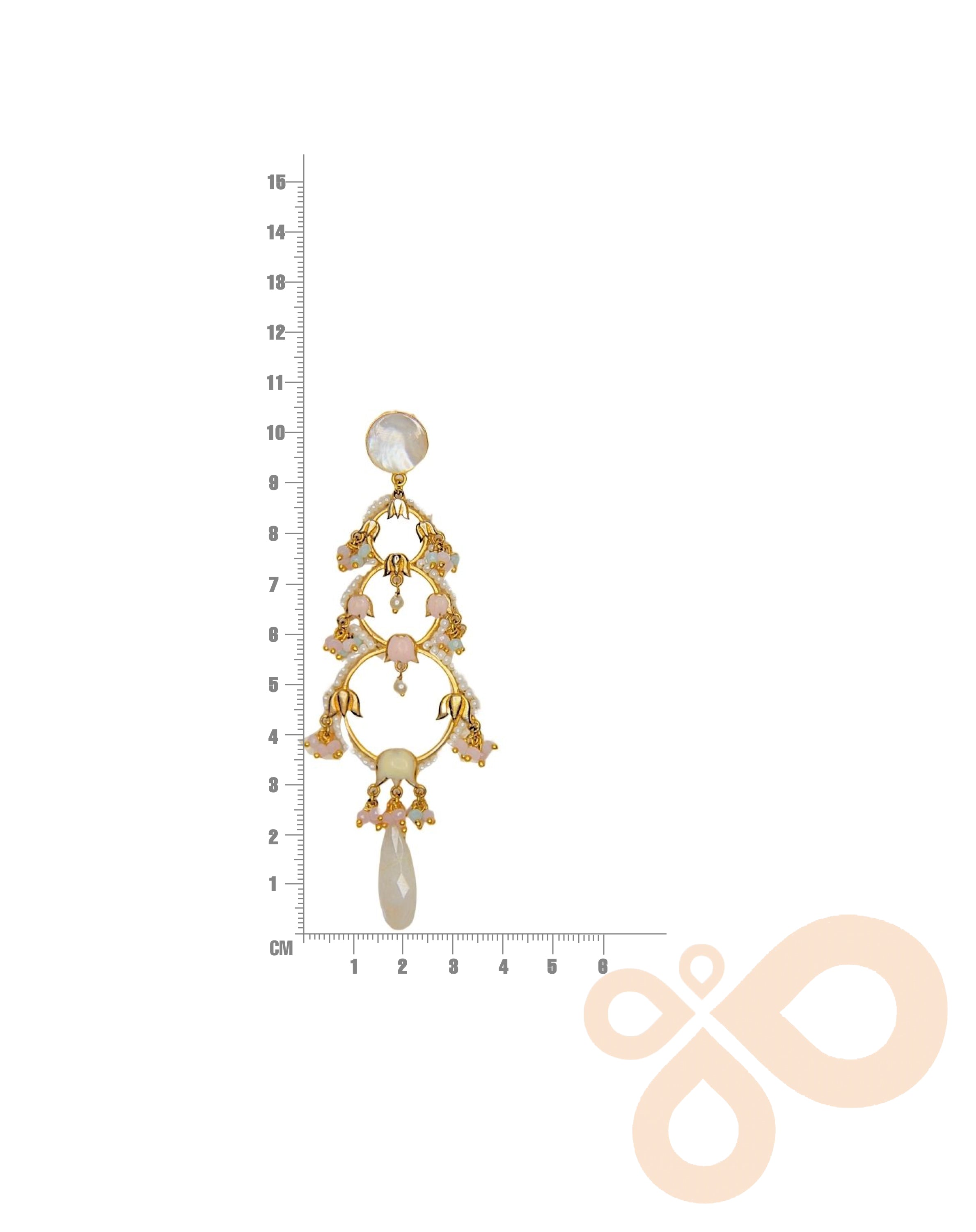 Jannat Earrings – Handmade 106mm Drop with Premium 22K Gold-Plated Design