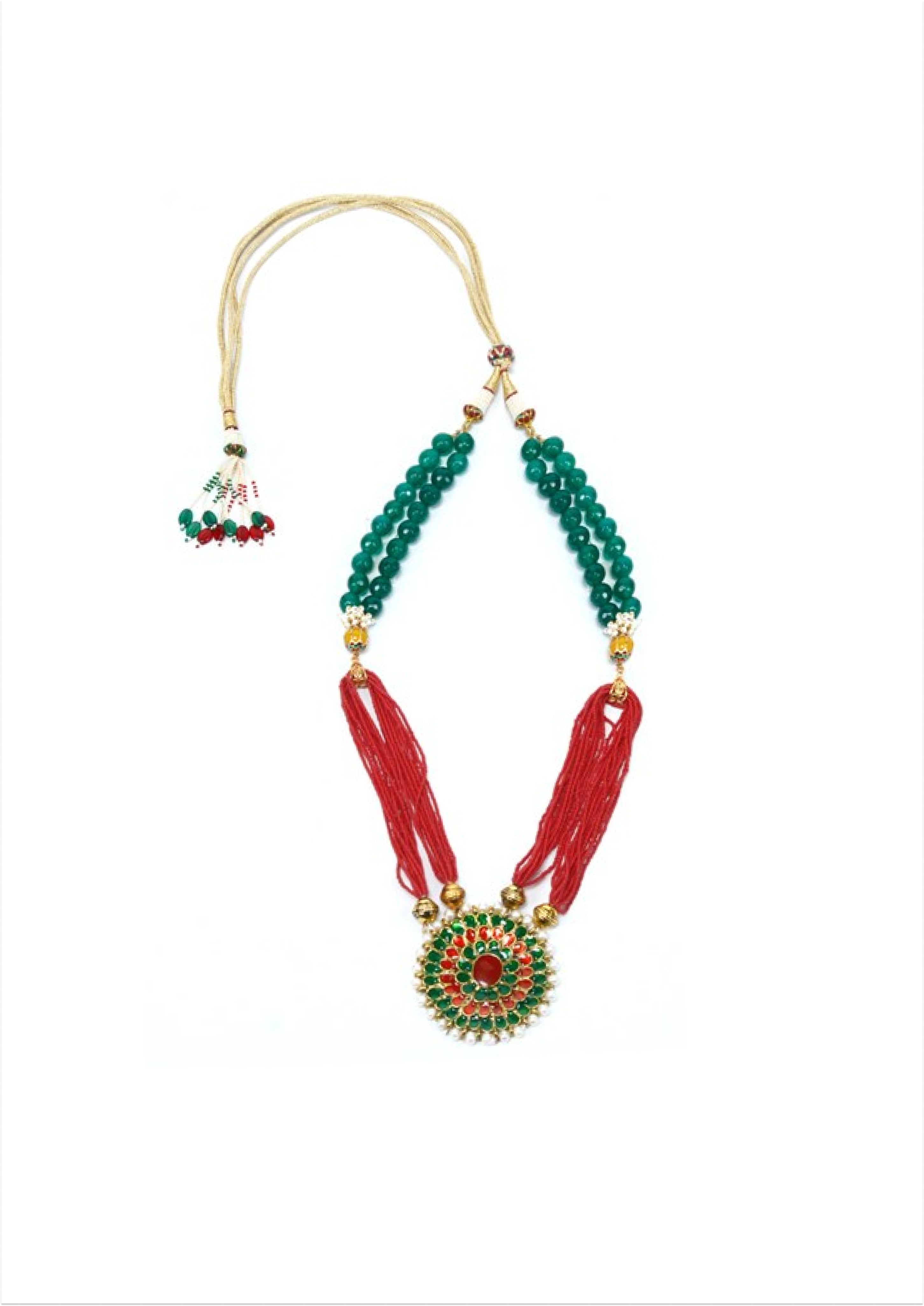 Victoria Necklace - Handmade Brass with 18K Gold Plate, 60mm x 60mm Pendant