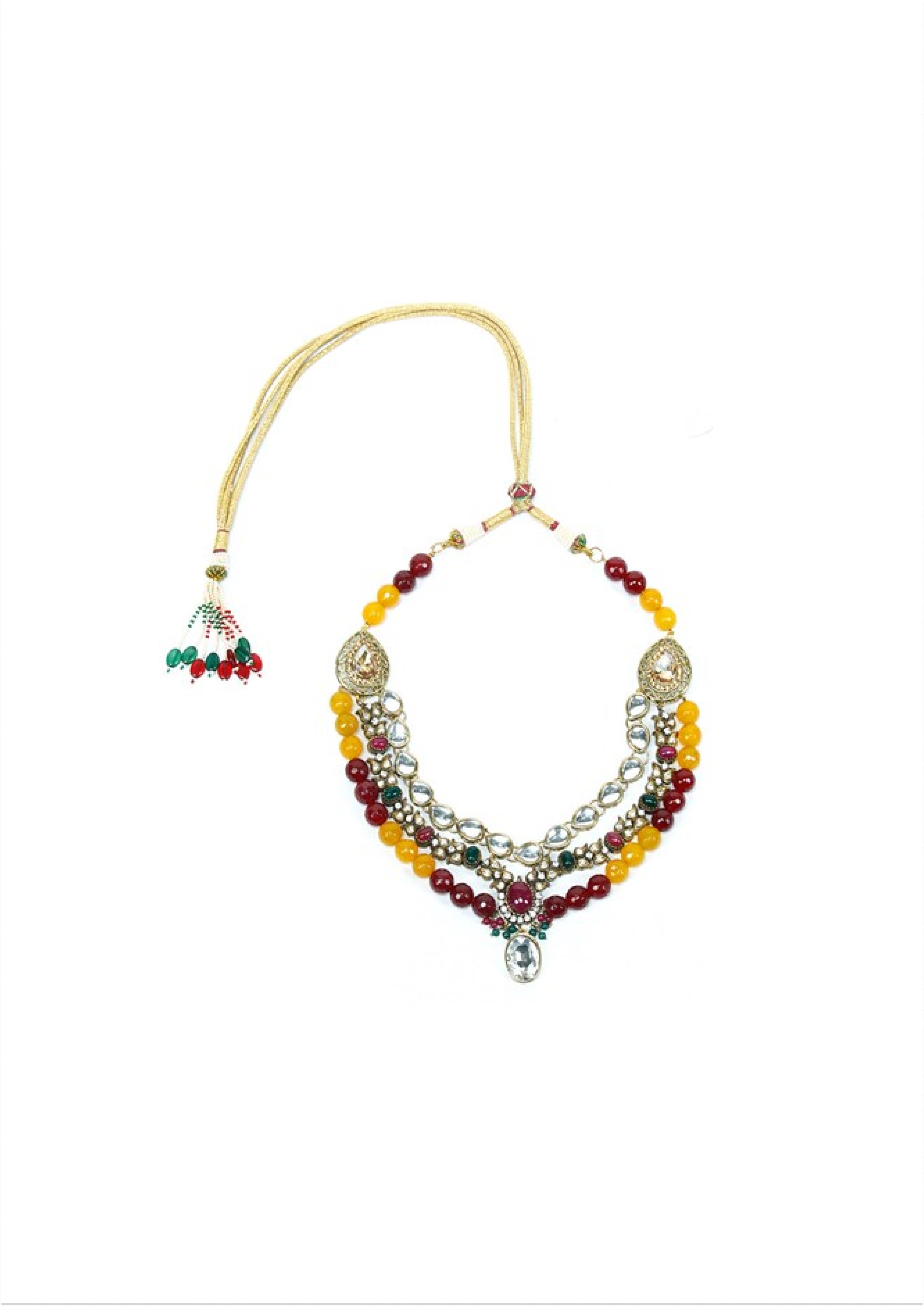 Victoria Necklace - Handmade Brass with 18K Gold Plate, 60mm x 15mm