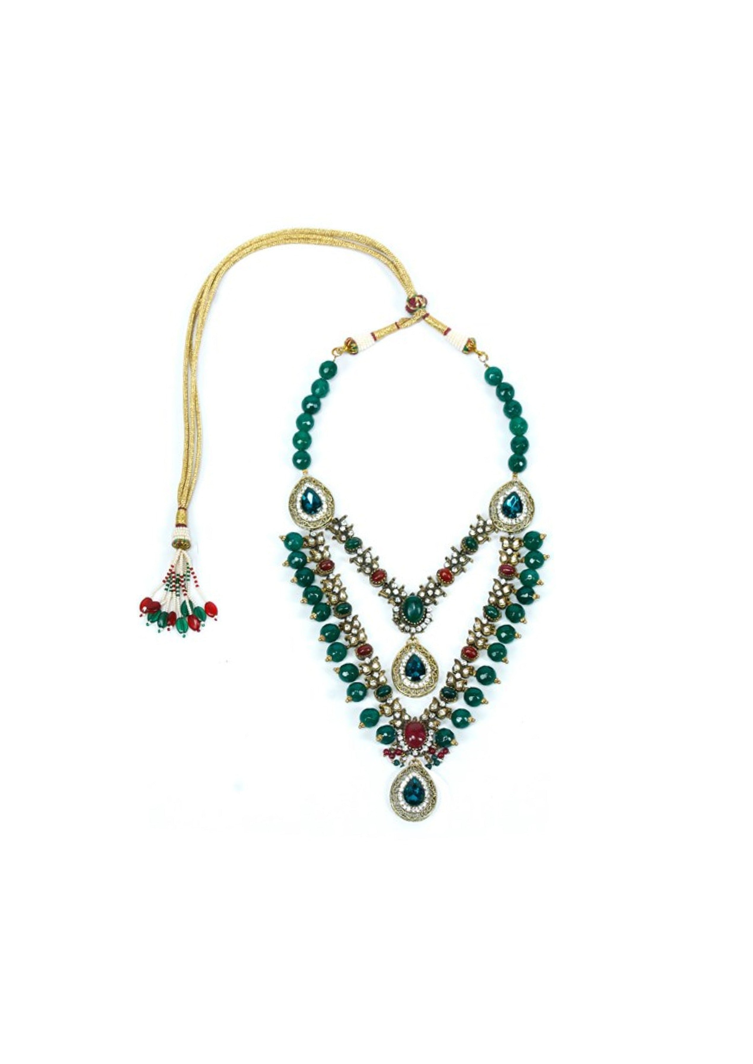 Victoria Necklace - Handmade Brass with 22K Gold Finish, 50mm x 22mm