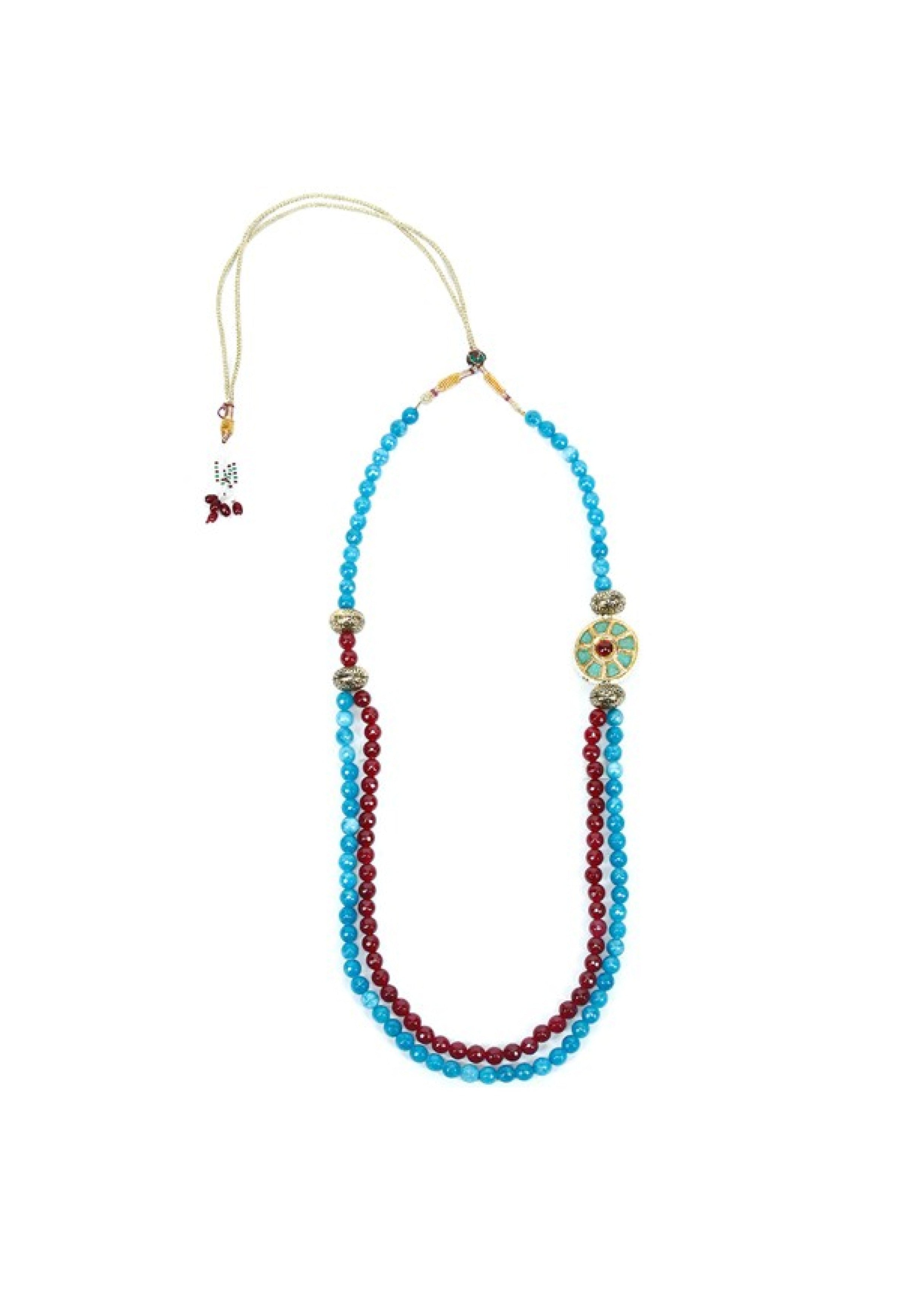 Victoria Necklace - Brass with 22K Gold Plate, 33mm x 333mm