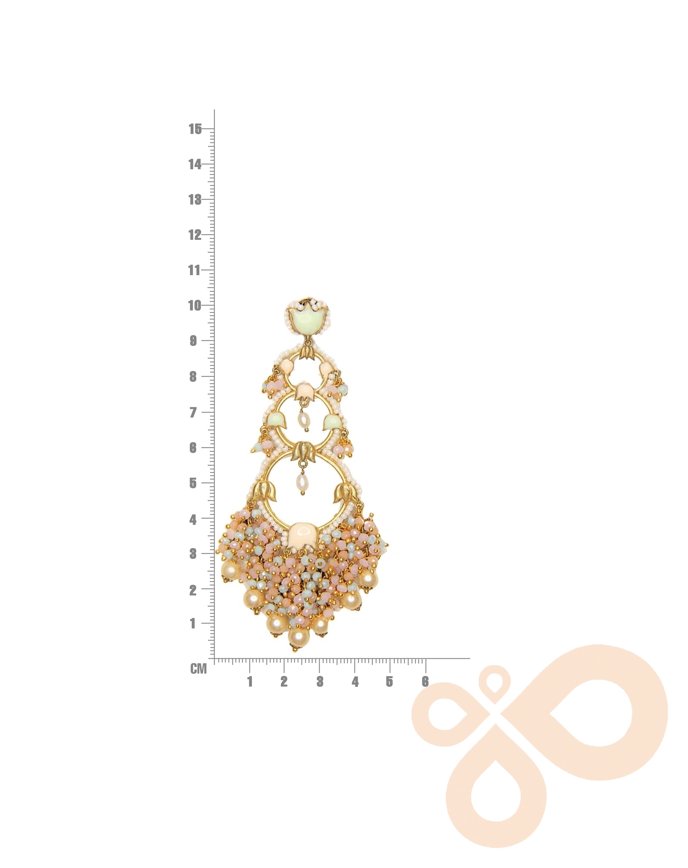 Handcrafted Jannat Earrings – Sophisticated 103mm Design with 22K Gold Plate