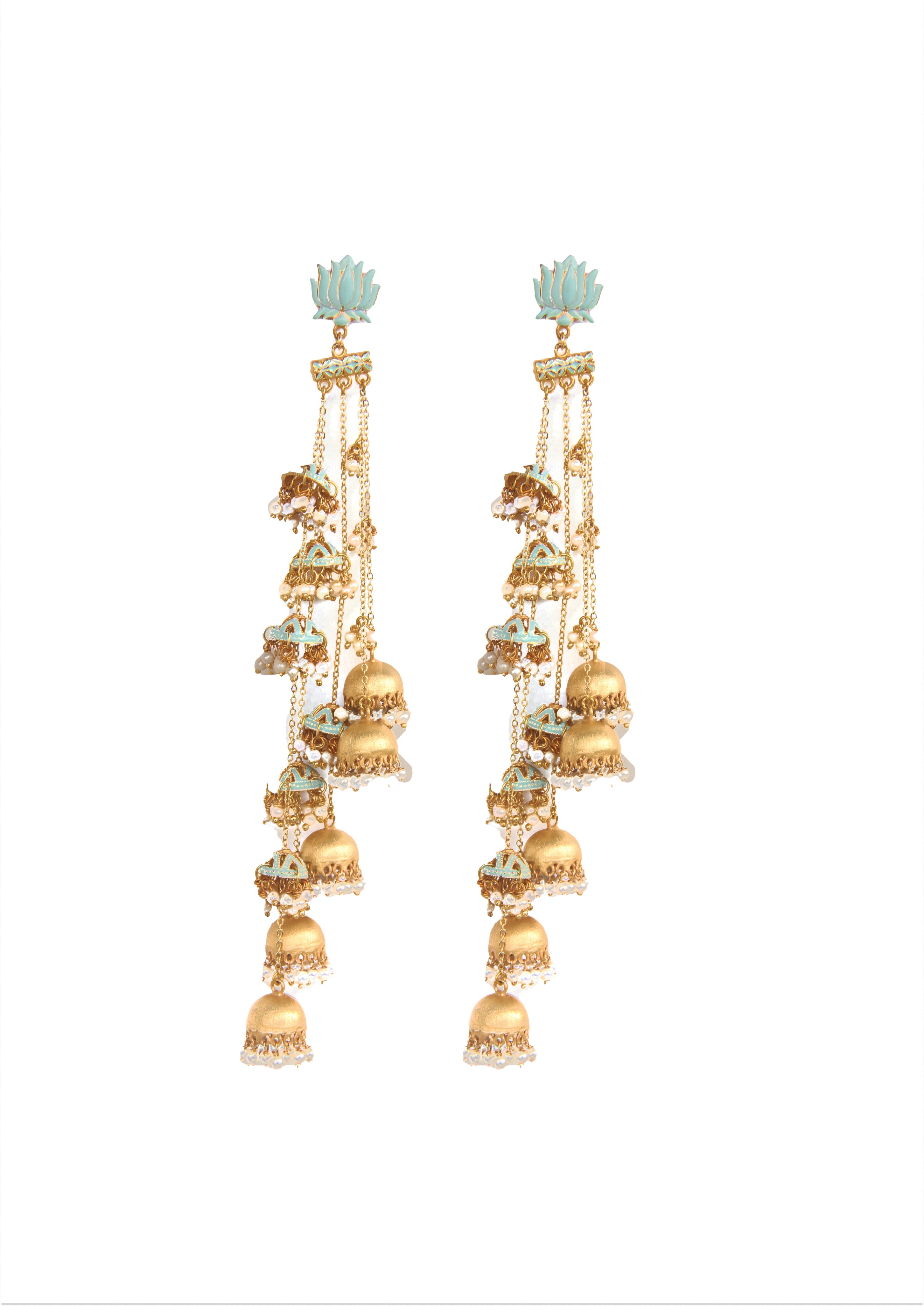 MAYA Earrings with 18K Gold-Plated, Handmade in India