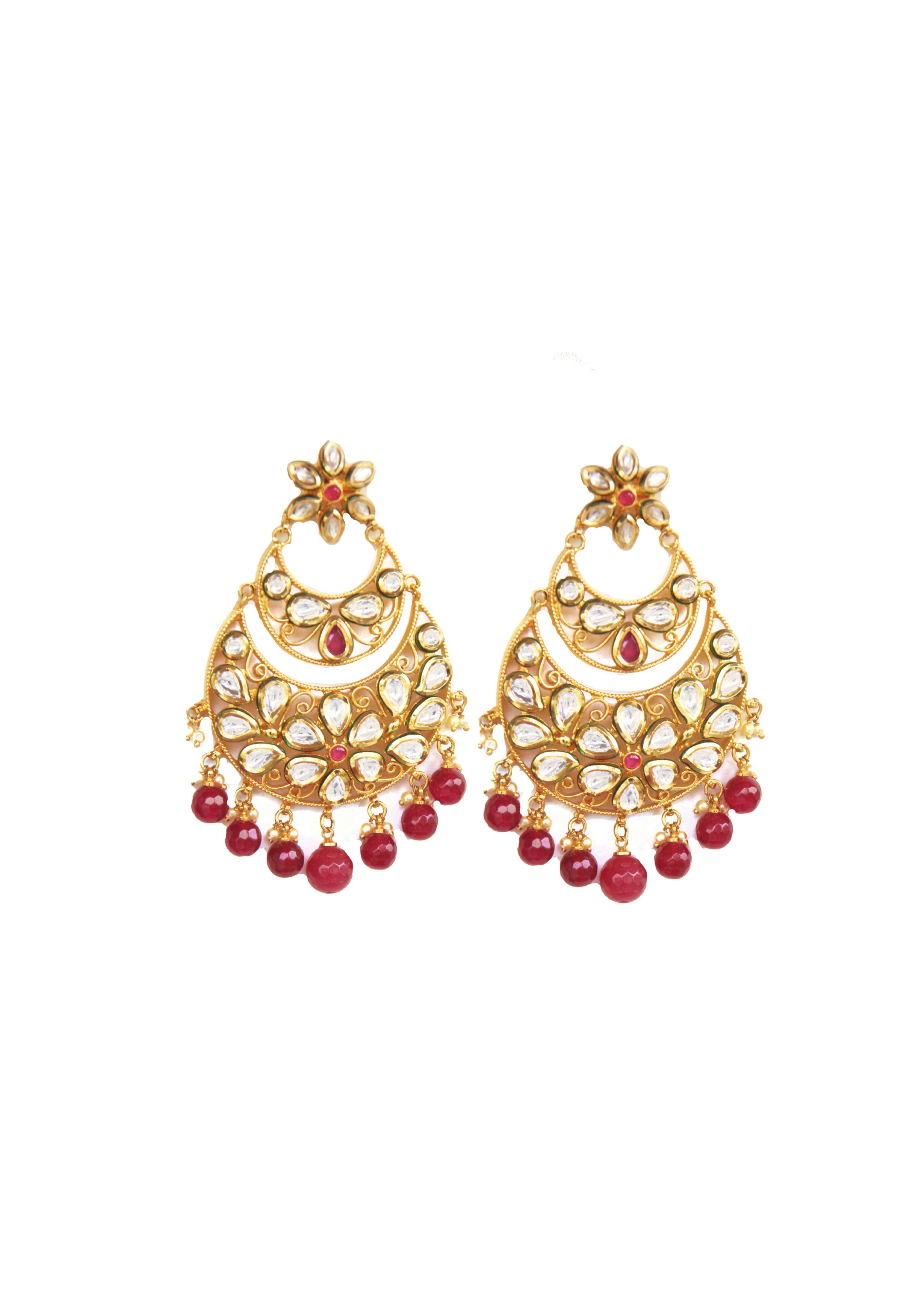 Handcrafted NOOR Earrings – 95mm Height, Featuring a Stunning 18K Gold-Plated Accent