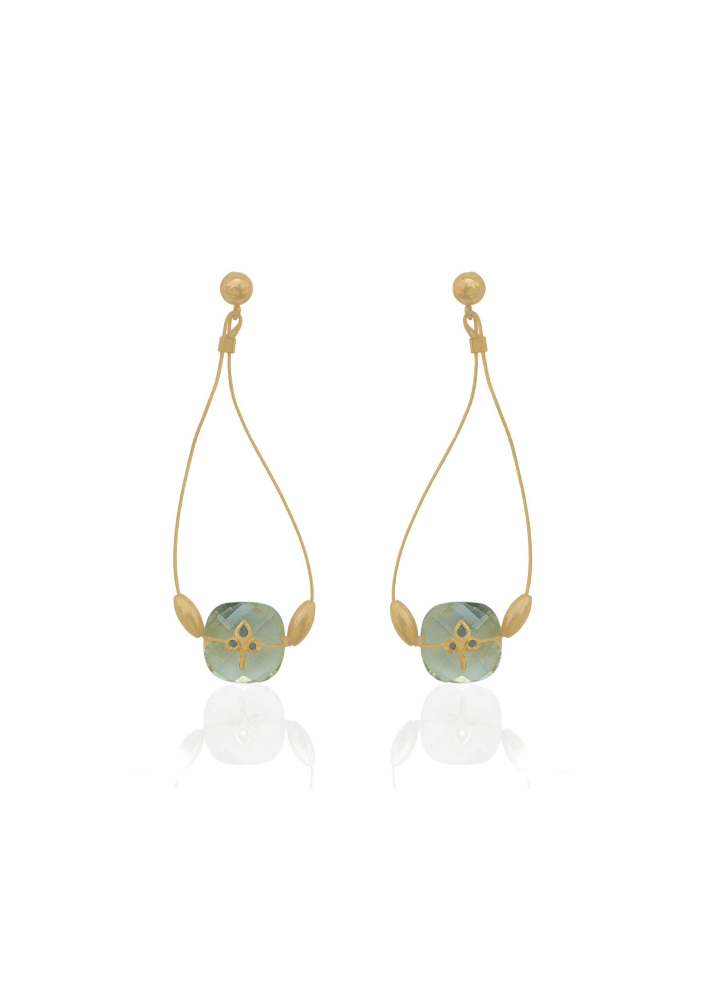 Metal Blast Earrings 58mm x 29mm – Lightweight 18K Gold-Plated for Everyday Wear