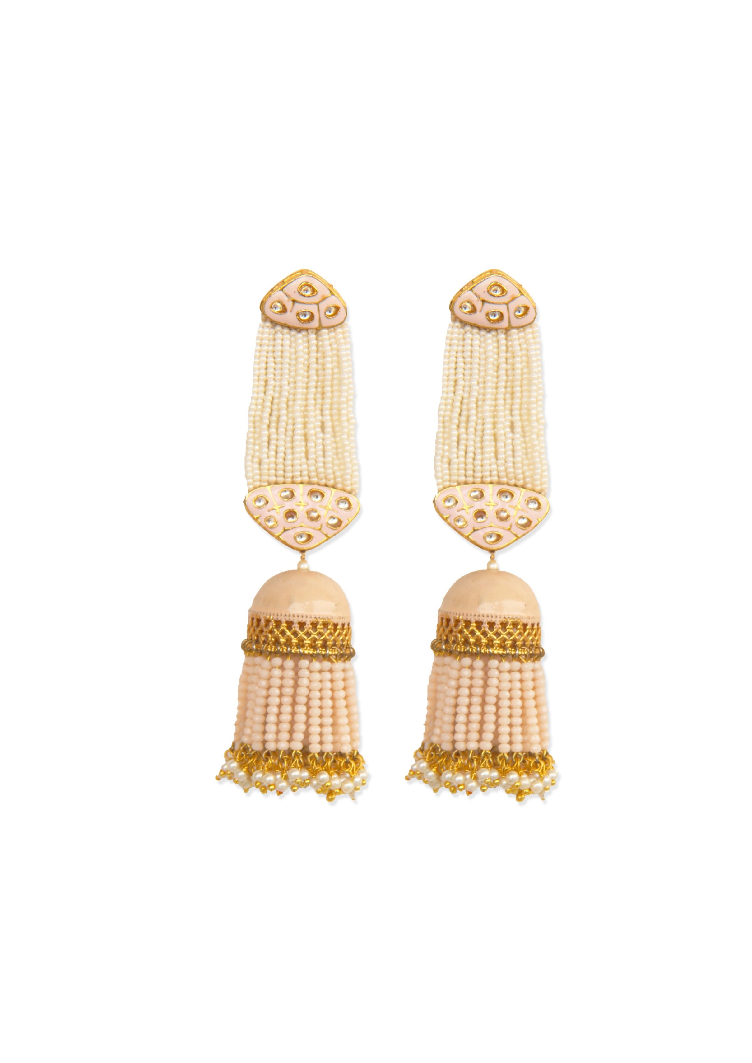 Stunning Long Earrings – 125mm Height, 18K Gold-Plated Finish