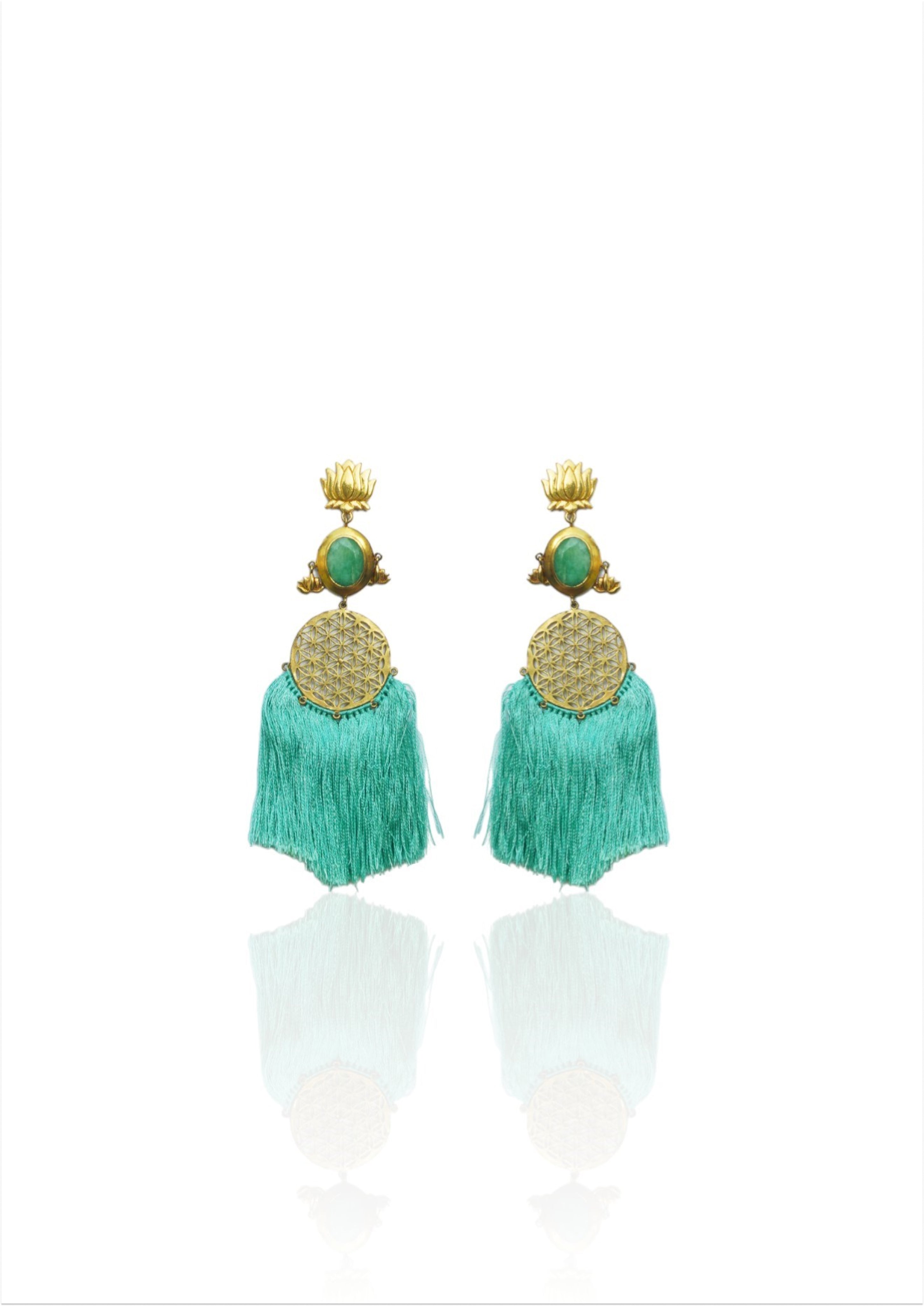 DOR Handmade Earrings – 136mm Drop, 18K Gold-Plated Finish
