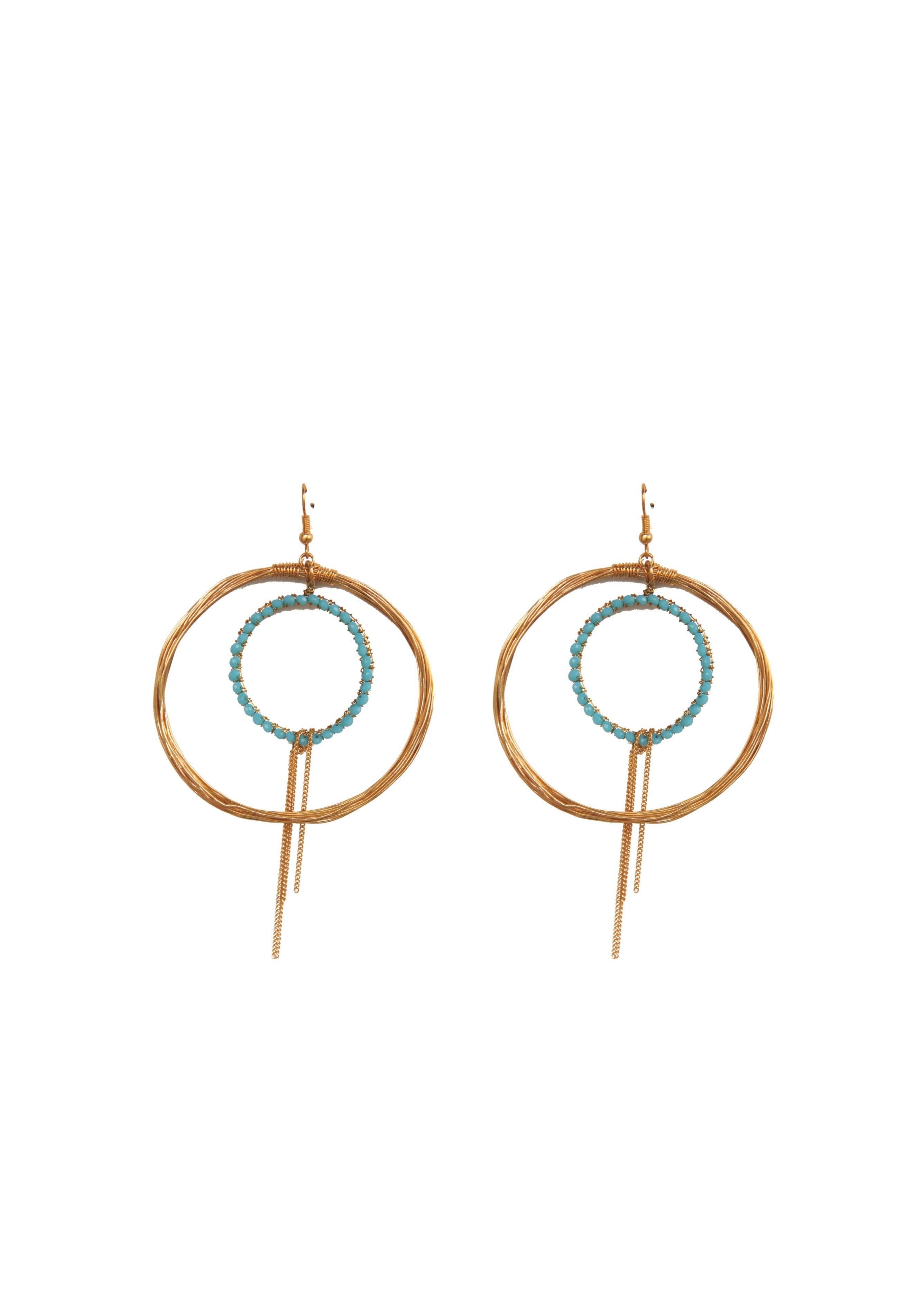 Elegant Earrings – 115mm Long Design with 18K Gold-Plated Finish