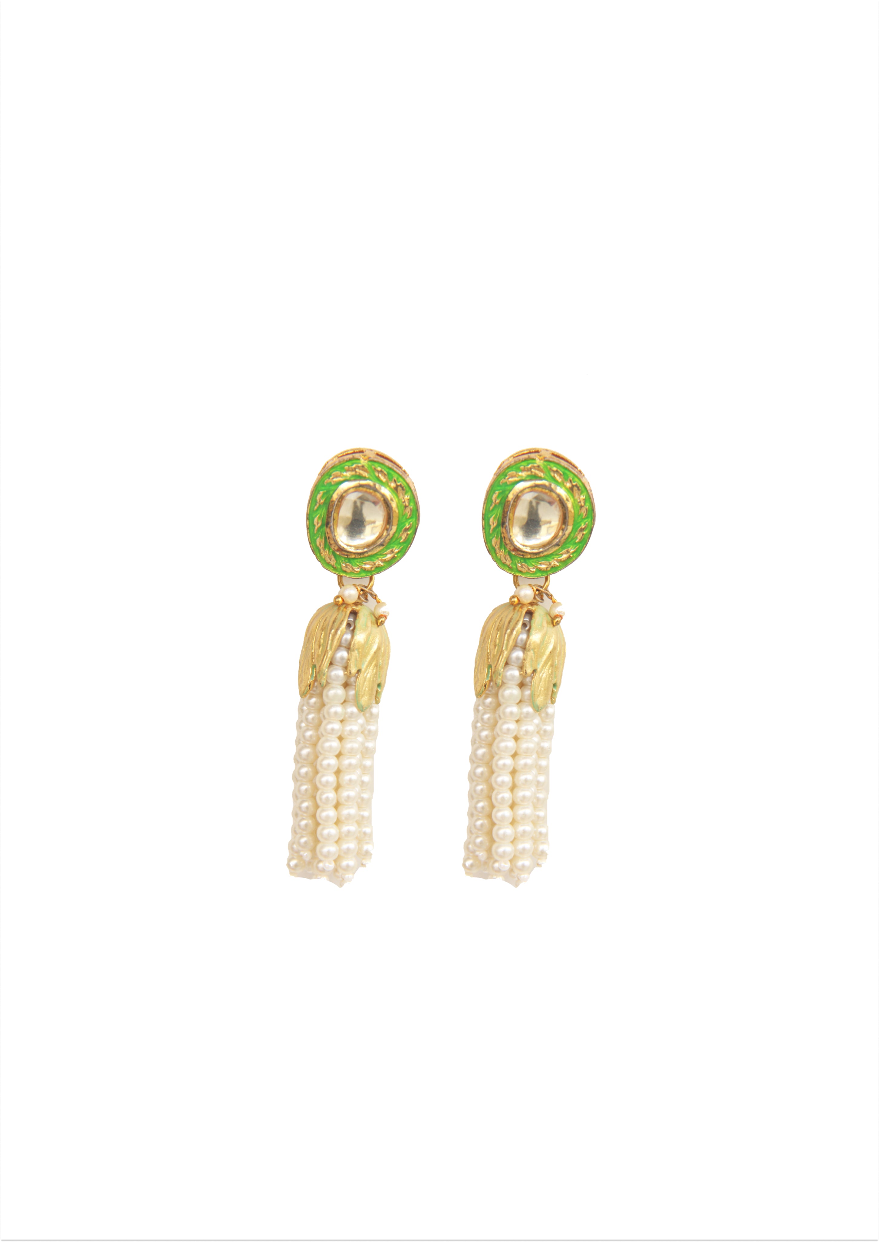 Long NOOR Earrings – 75mm Handmade Design with a Polished 18K Gold Plating