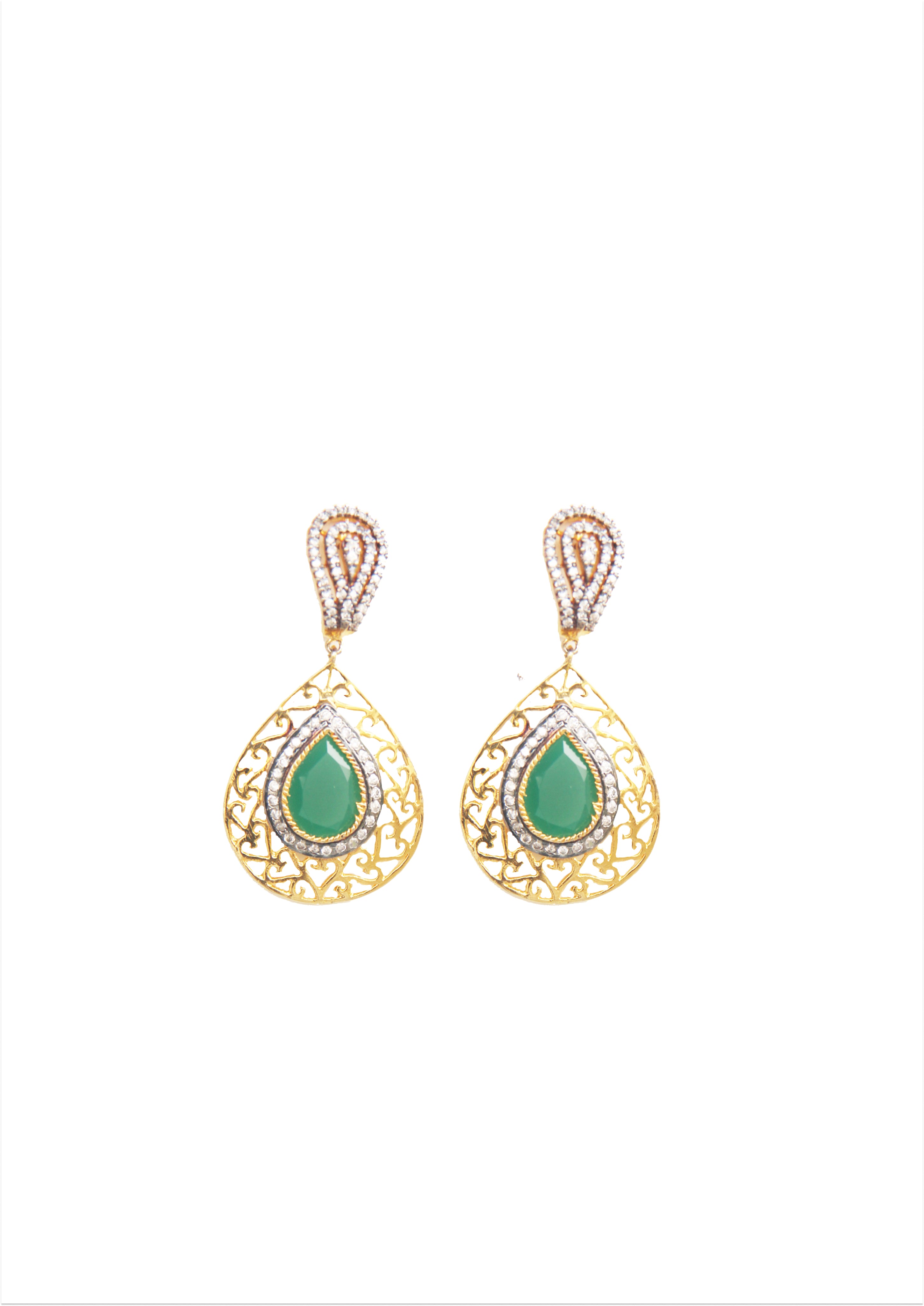 Handcrafted Gold Earrings – 45mm Height, 18K Gold-Plated Finish
