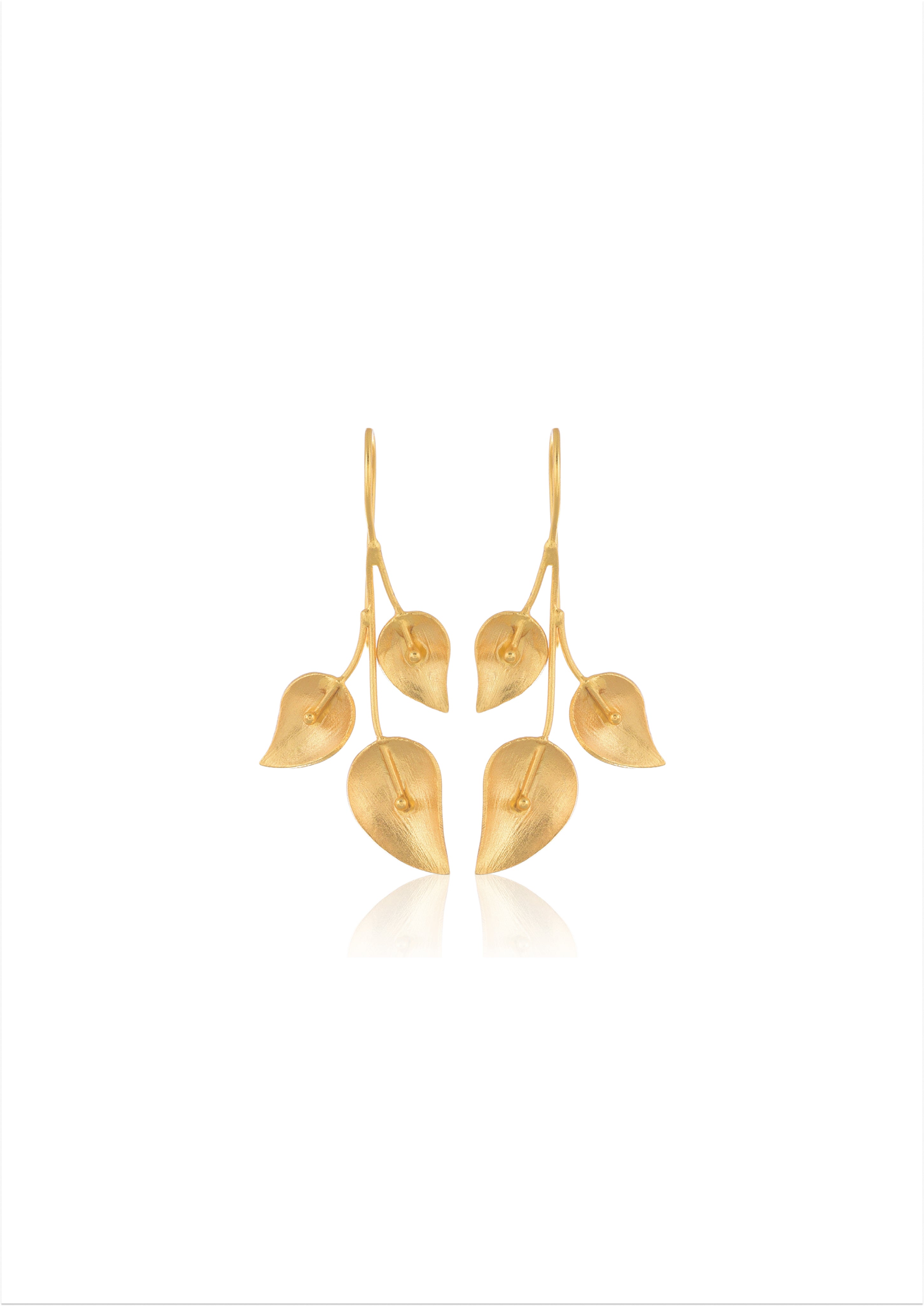 Nature Studs – 43mm Height with Stunning 18K Gold-Plated Design