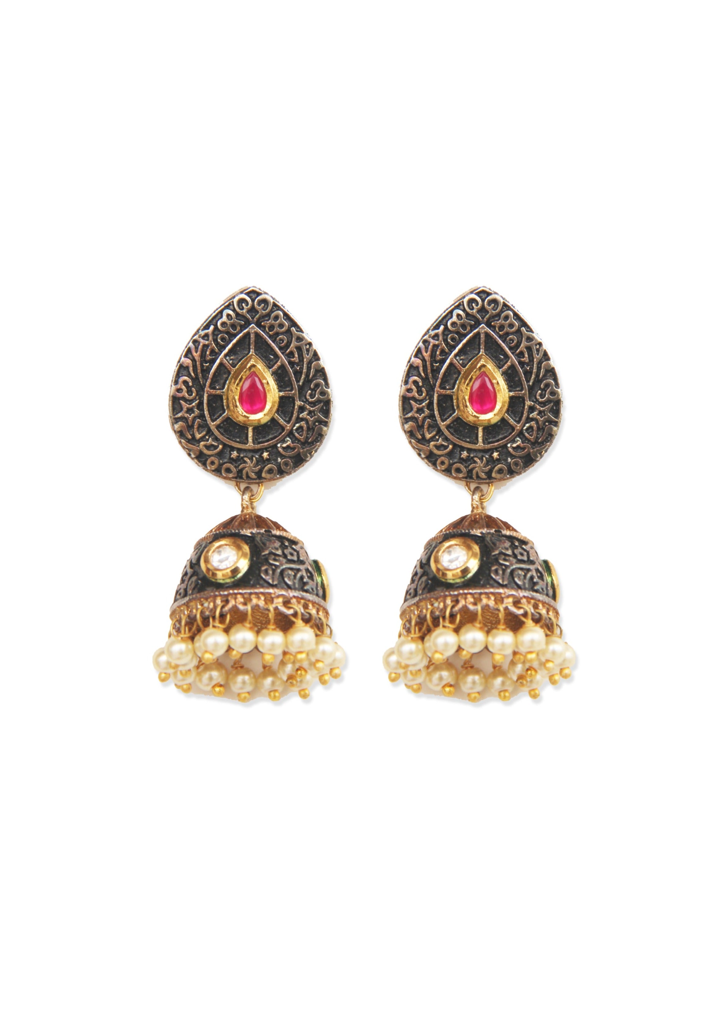 Timeless NOOR Earrings – 51mm Height, Featuring Handcrafted Excellence with 18K Gold Plating