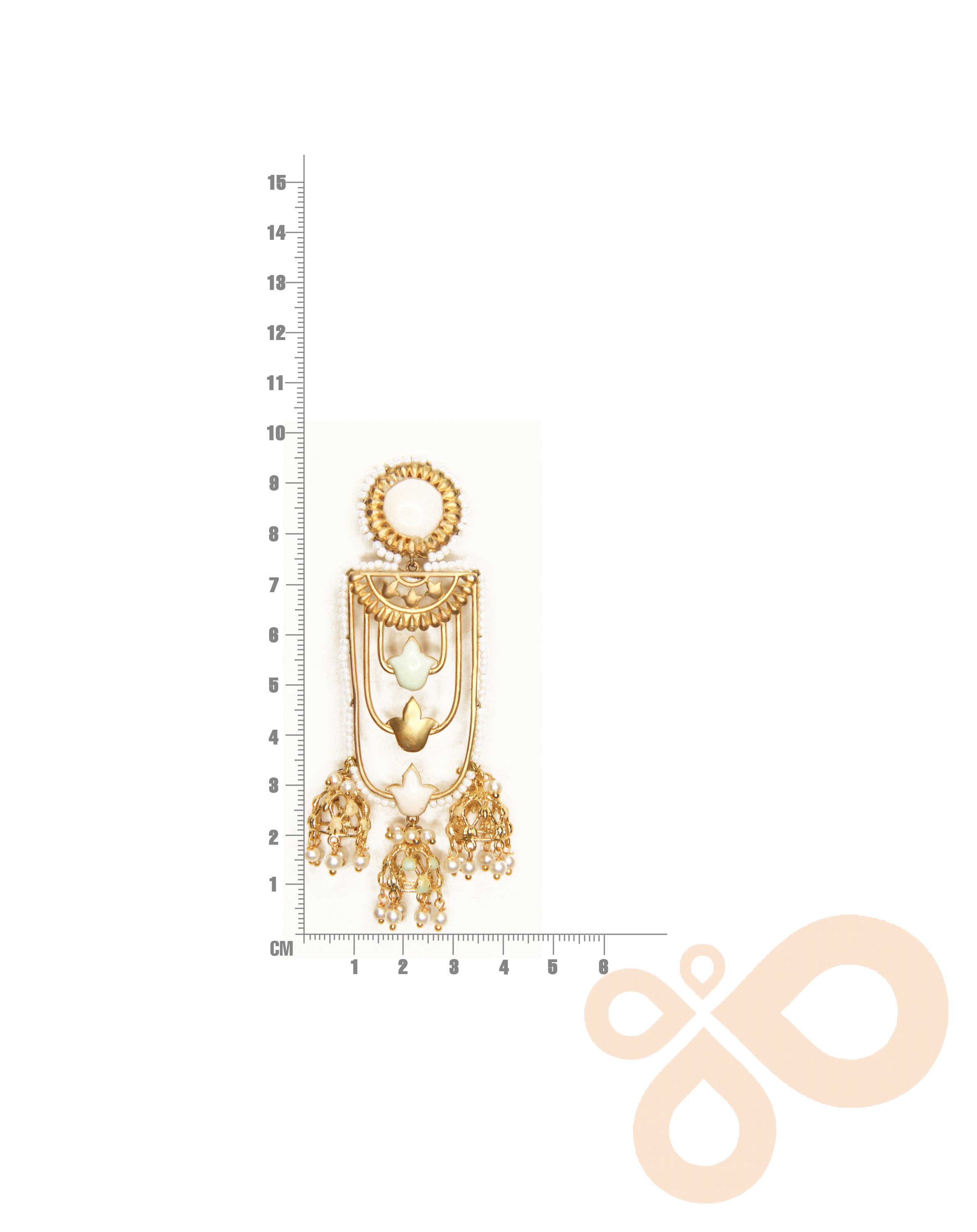 Jannat Earrings – 95mm Height, Handcrafted with Premium 22K Gold Finish