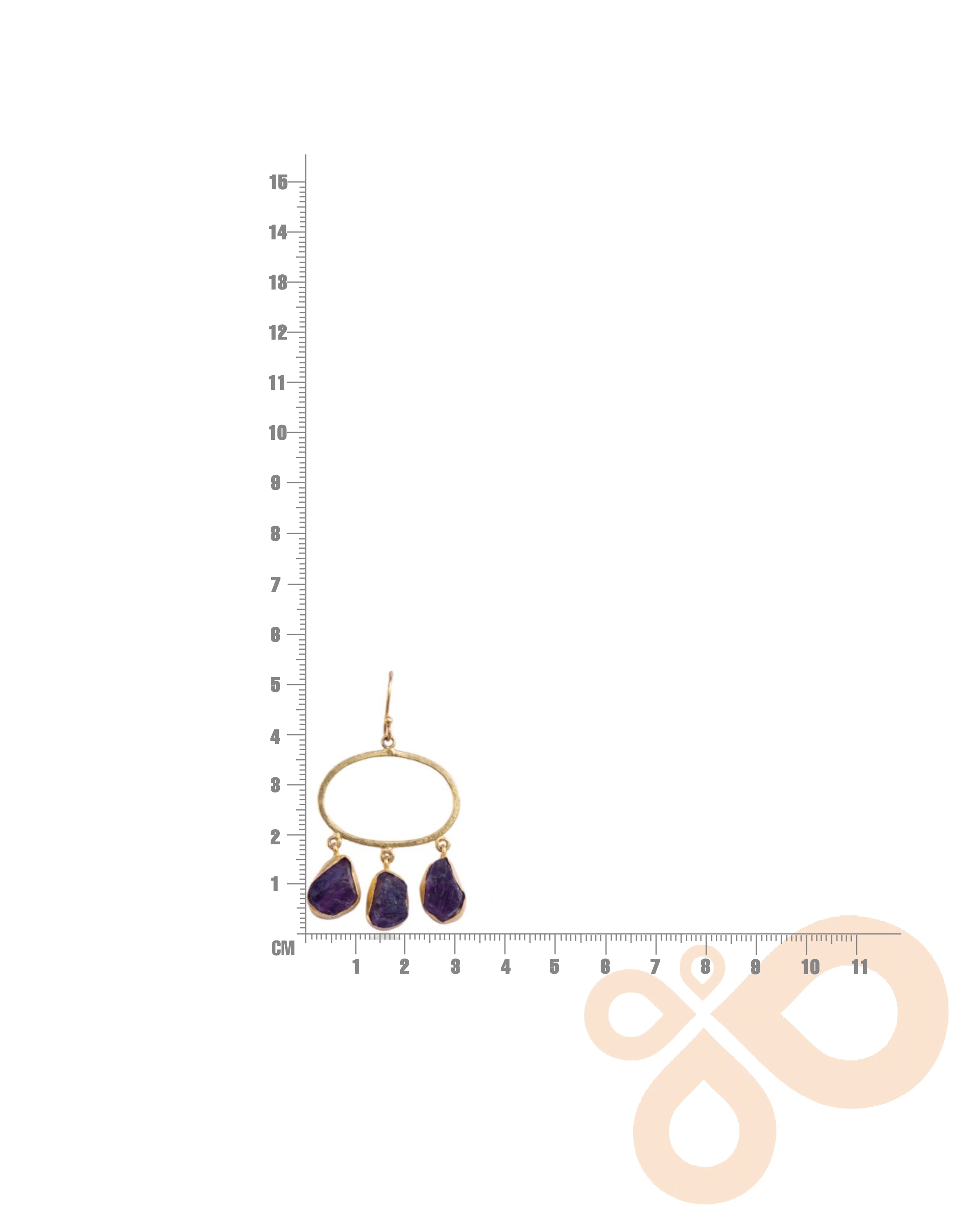 Artisan Stone age  Earrings – 57mm Length, Elegant 18K Gold-Plated Design for a Timeless Indian Look