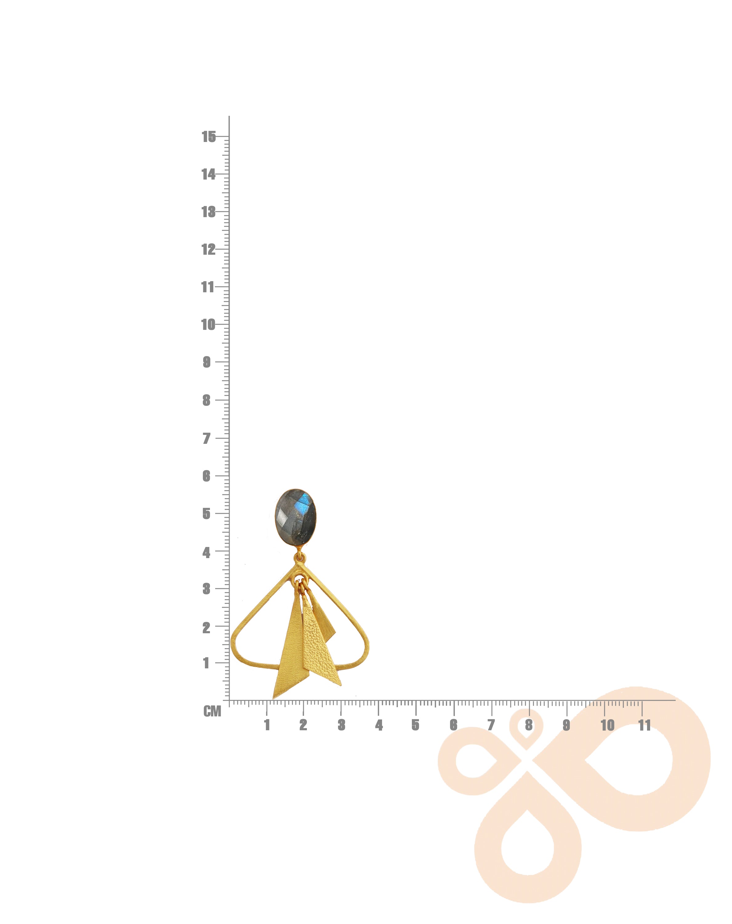 Super Light Gold-Plated Earrings with Natural Stones