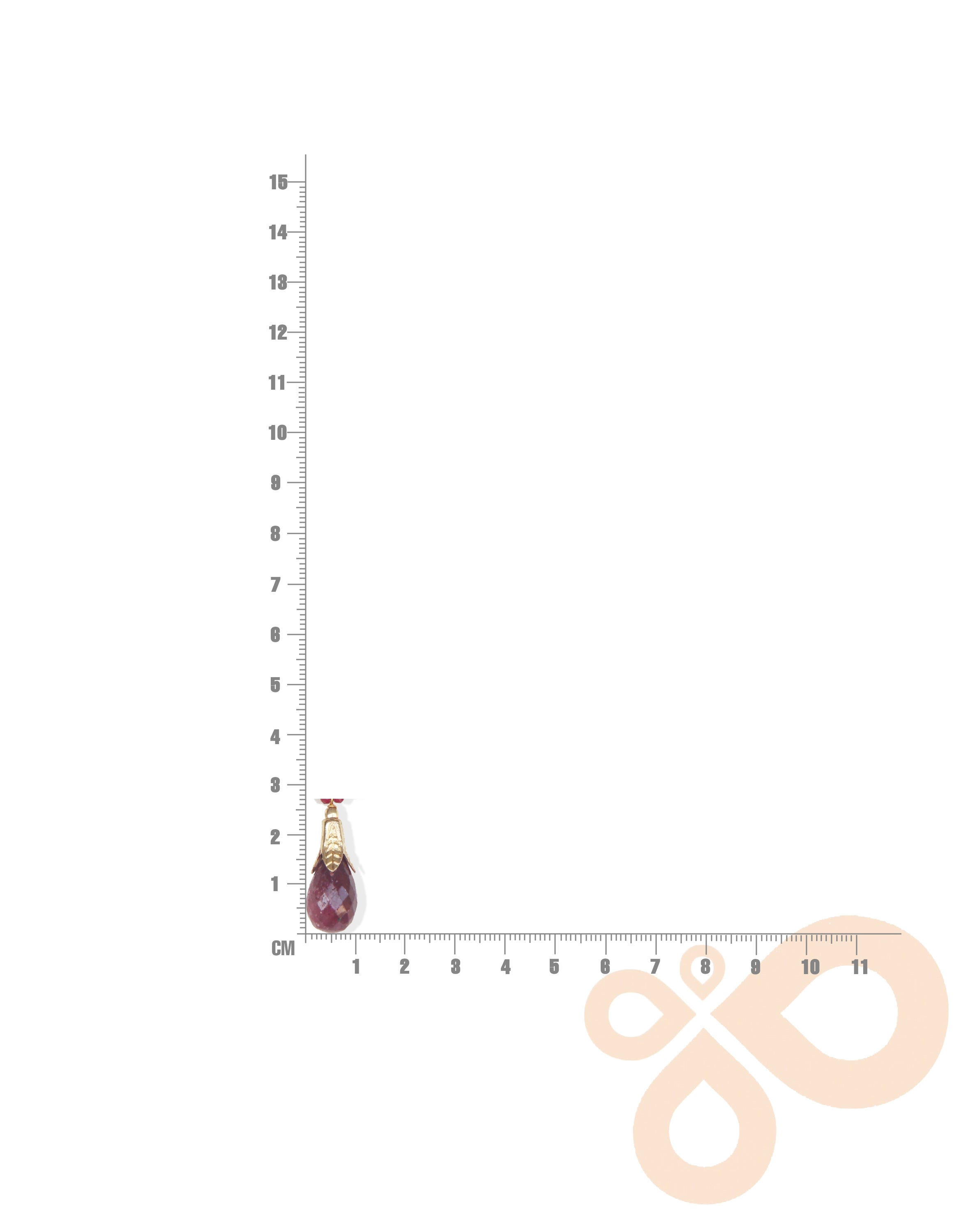 Fine One Necklace - Ruby and Lucite Beads with 28mm Pendant