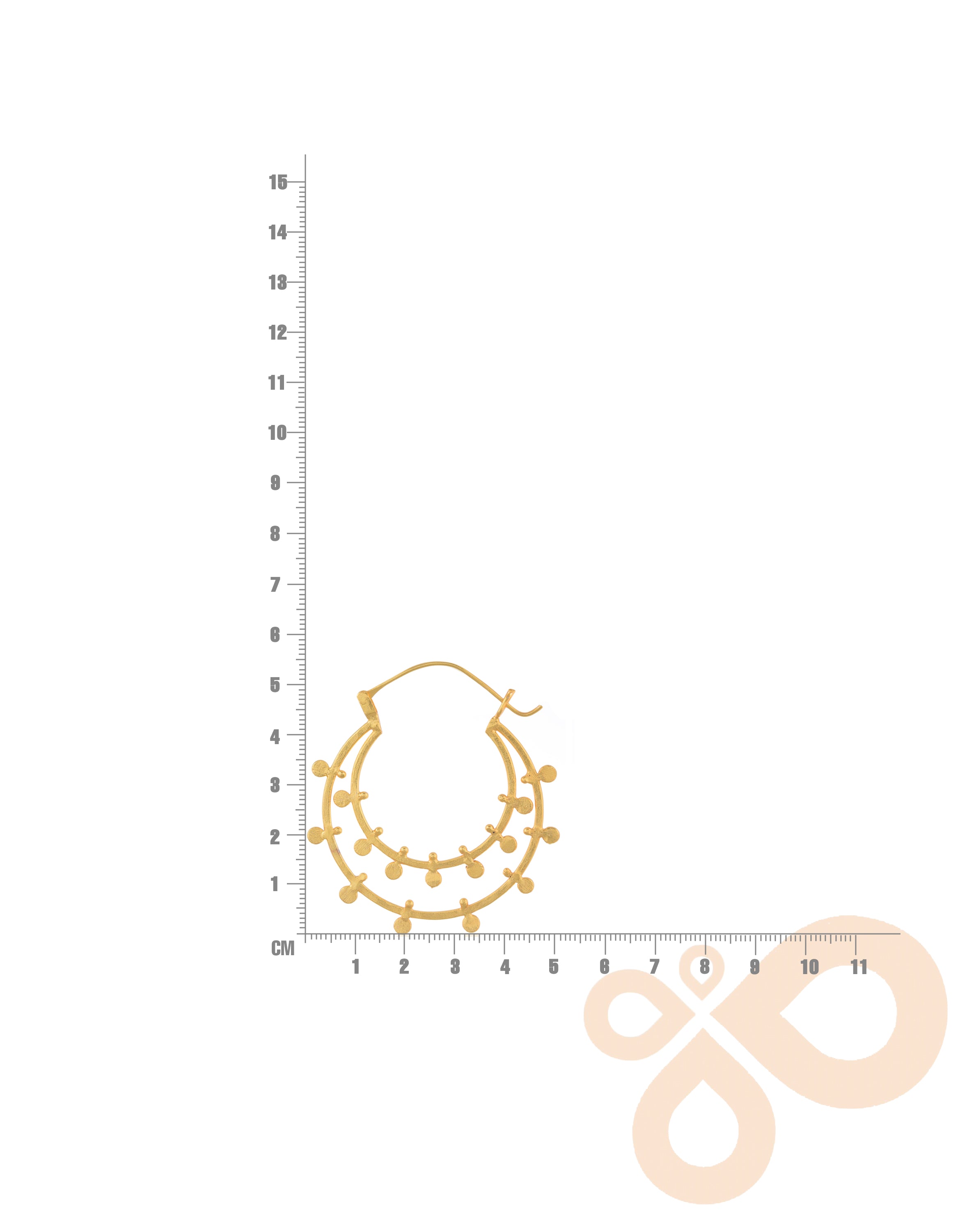 Handmade Maiden Earrings 55mm Height with 22K Gold-Plated Finish