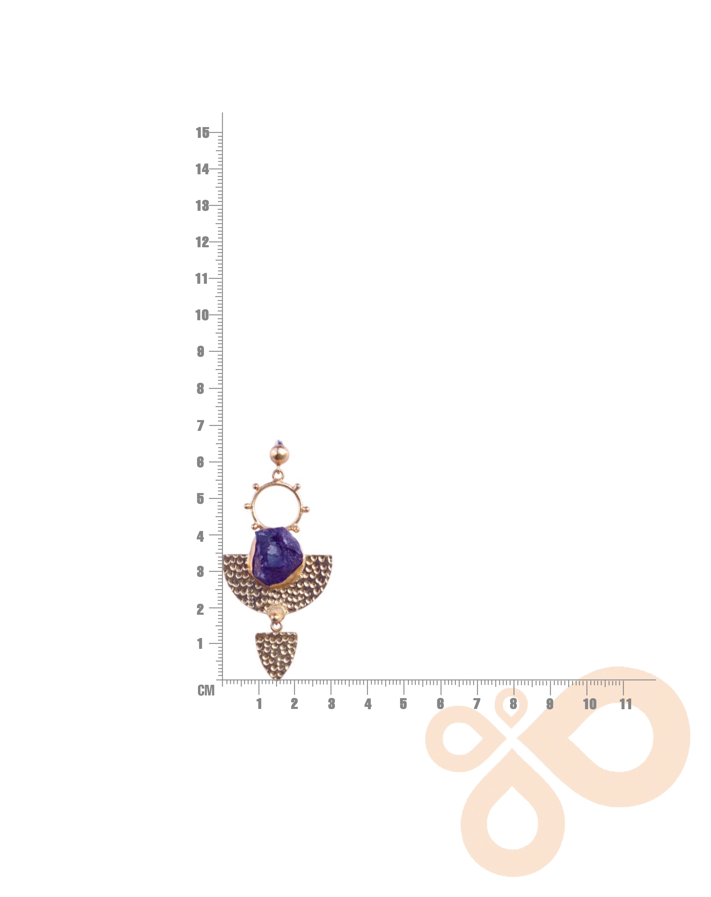 Stylish NOOR Earrings – 68mm Height, Handcrafted with Stunning 18K Gold-Plated Finish