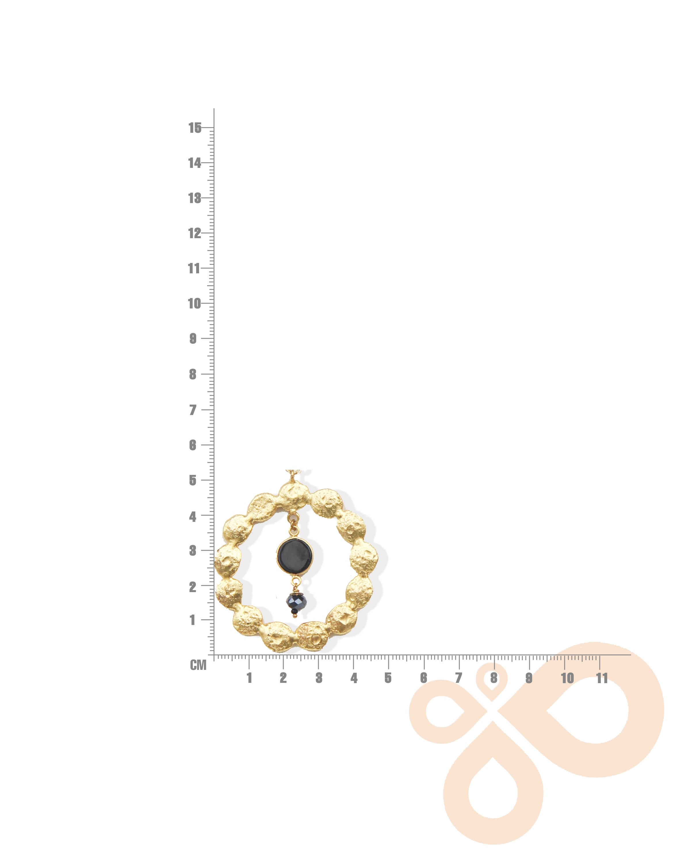 Fine One Necklace - Black Onyx Pendant with 53mm Height and 43mm Width