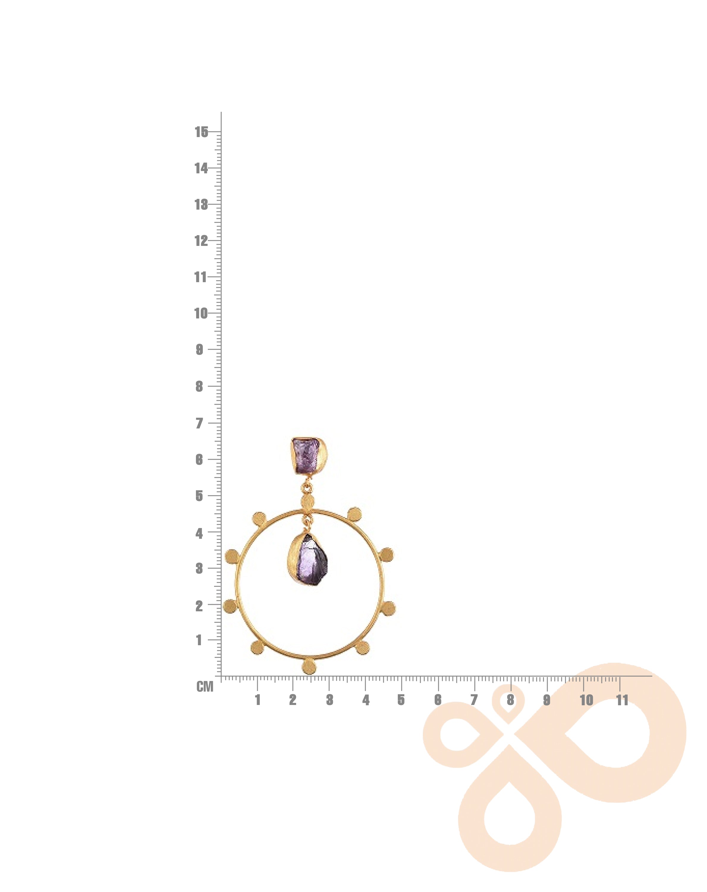 Handmade Maiden Earrings 22k Gold Plating 67mm