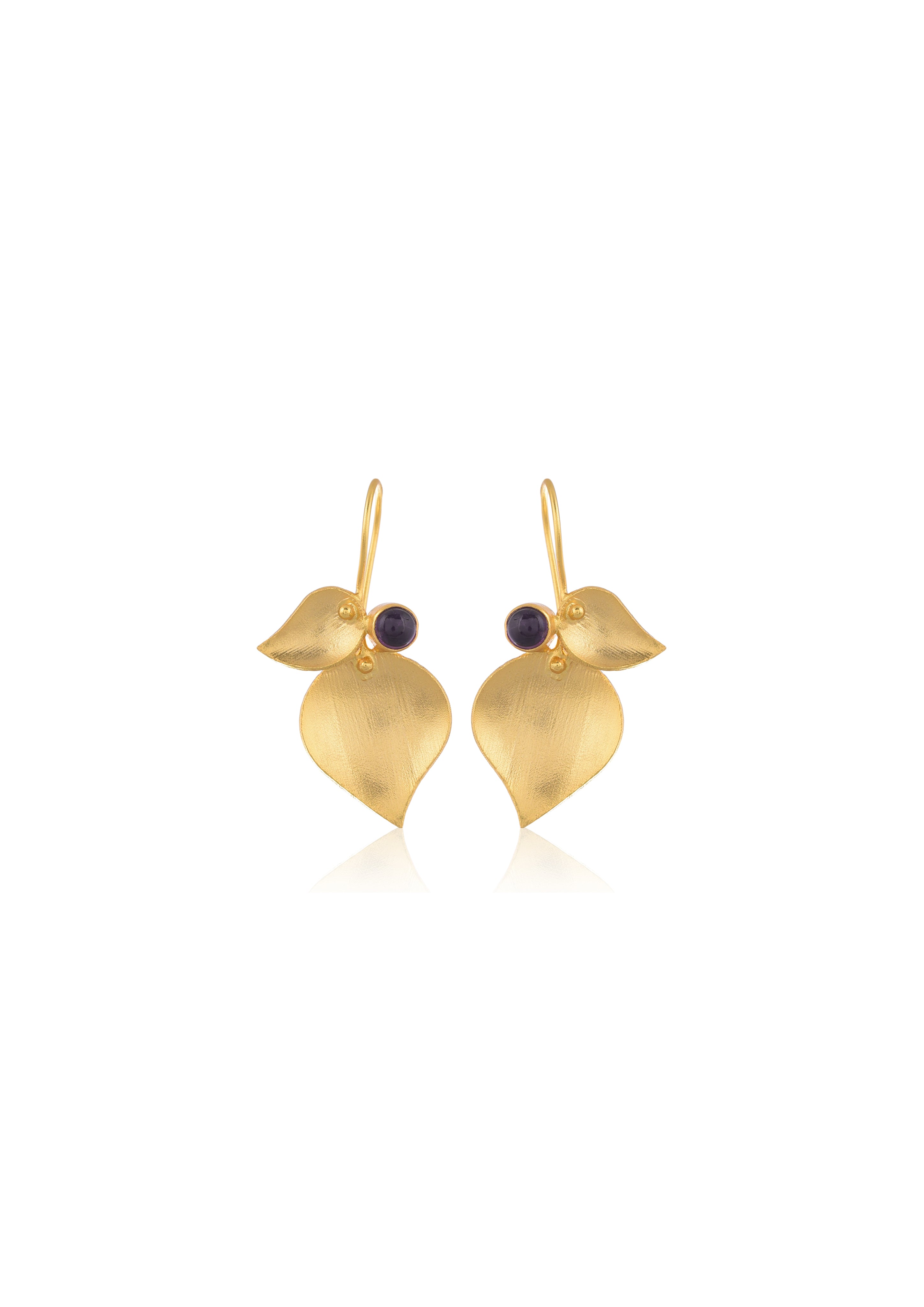 Handmade Nature Earrings – 43mm Long with 18K Gold Plating for Traditional Looks