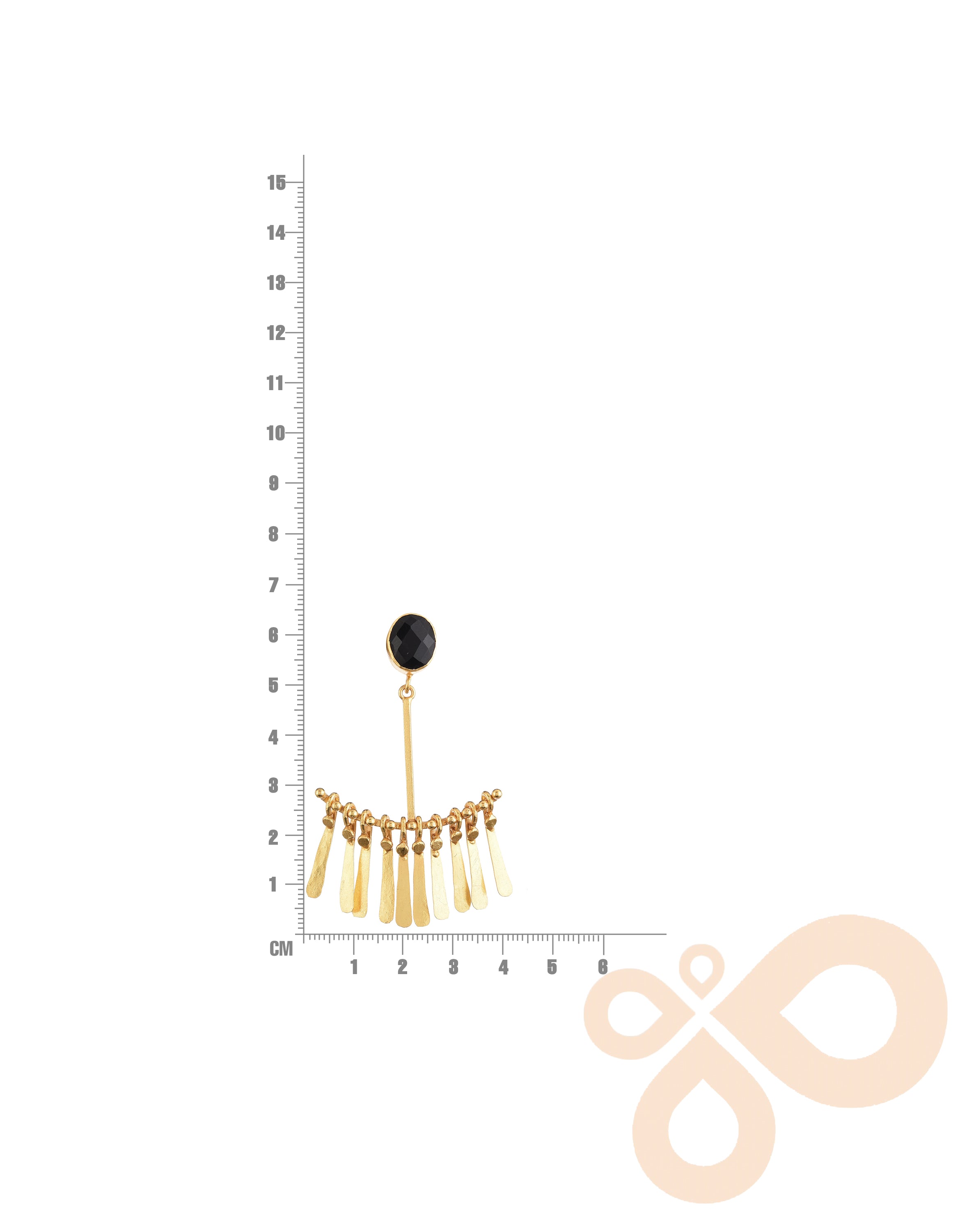 Handcrafted Fringe Earrings – 65mm Length, 18K Gold-Plated Brass
