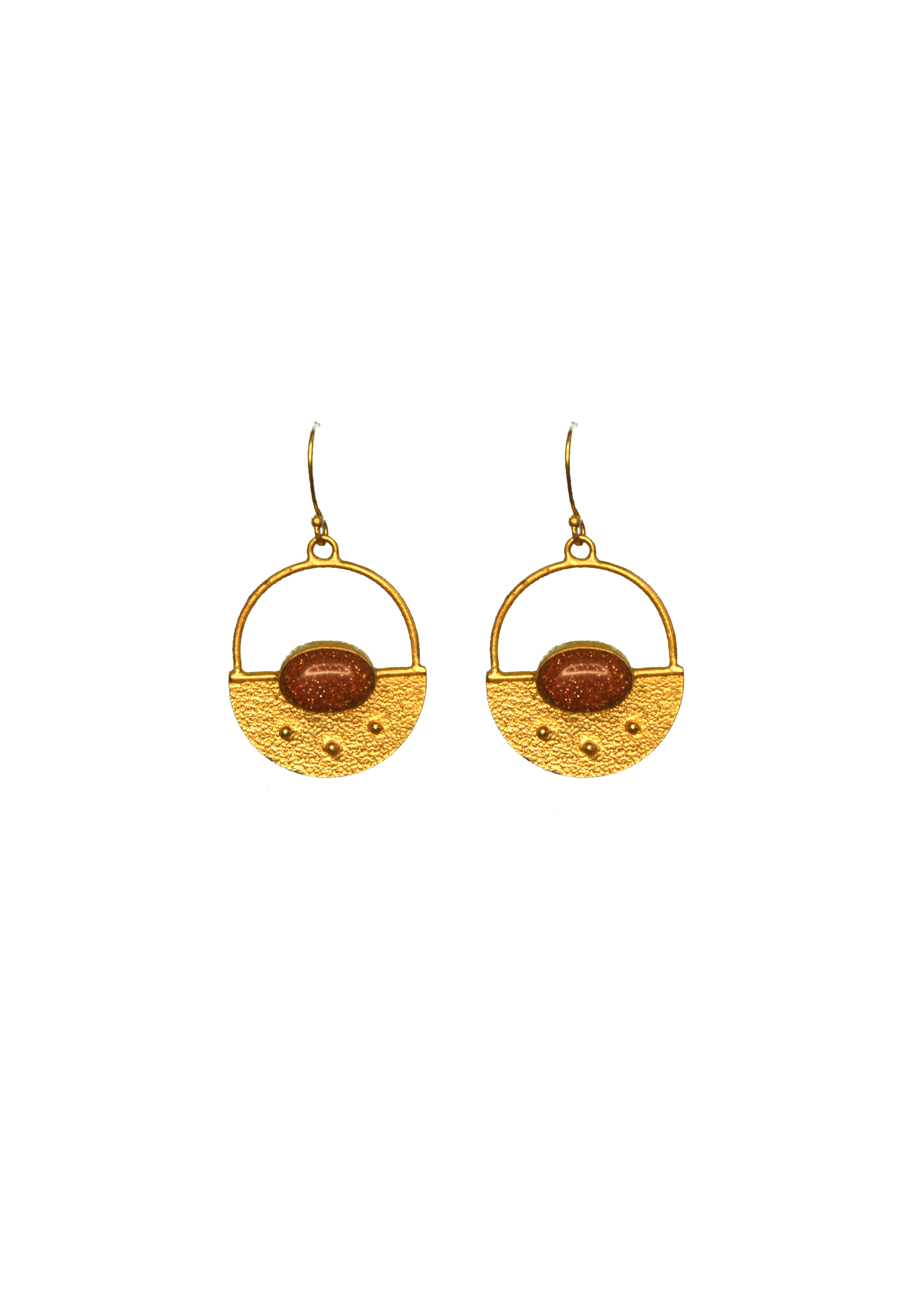 Handcrafted Statement Nature Earrings – 54mm Drop with 18K Gold-Plated Finish