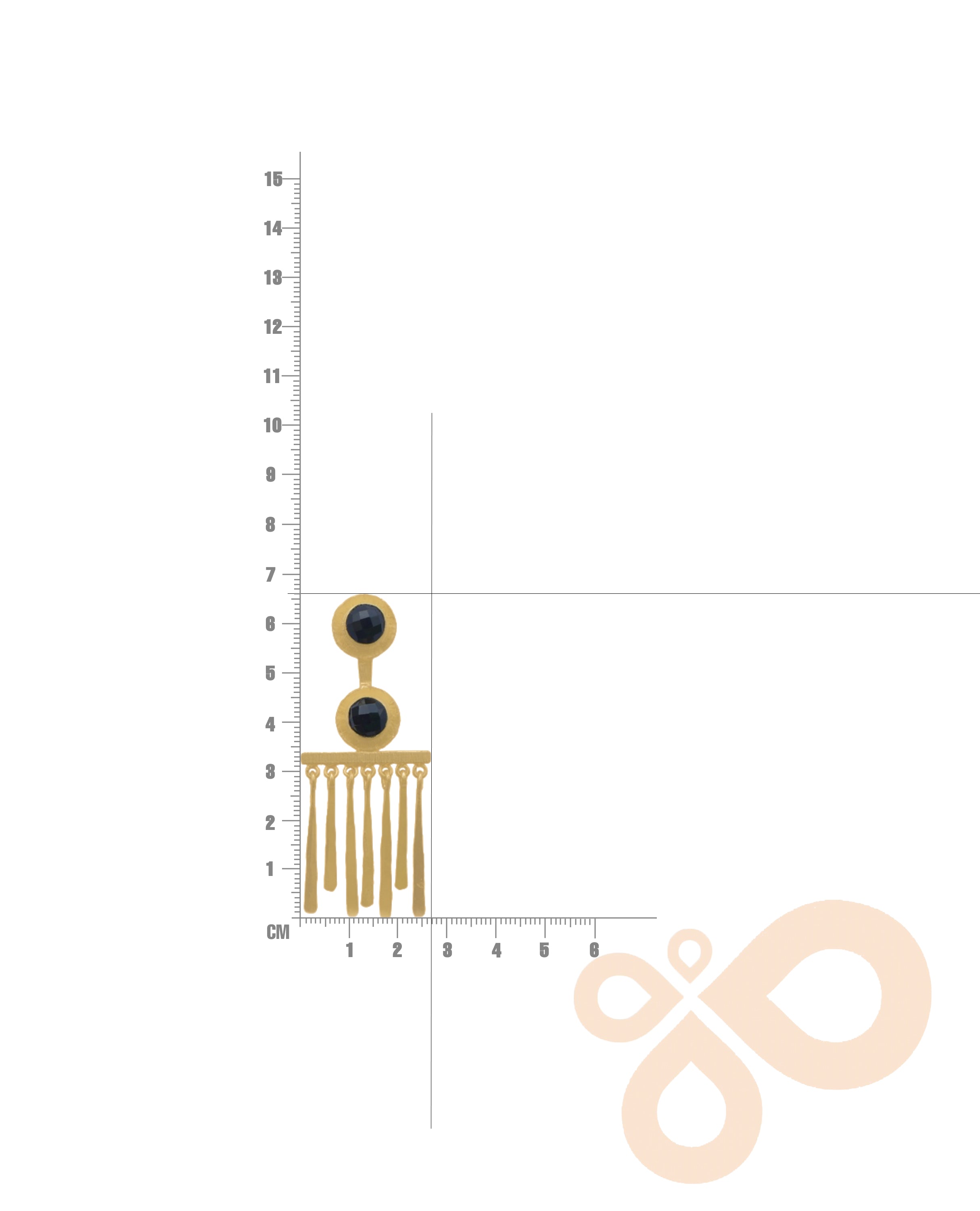 Handmade Fringe Earrings For Women 66mm Height with 22K Gold-Plated Finish