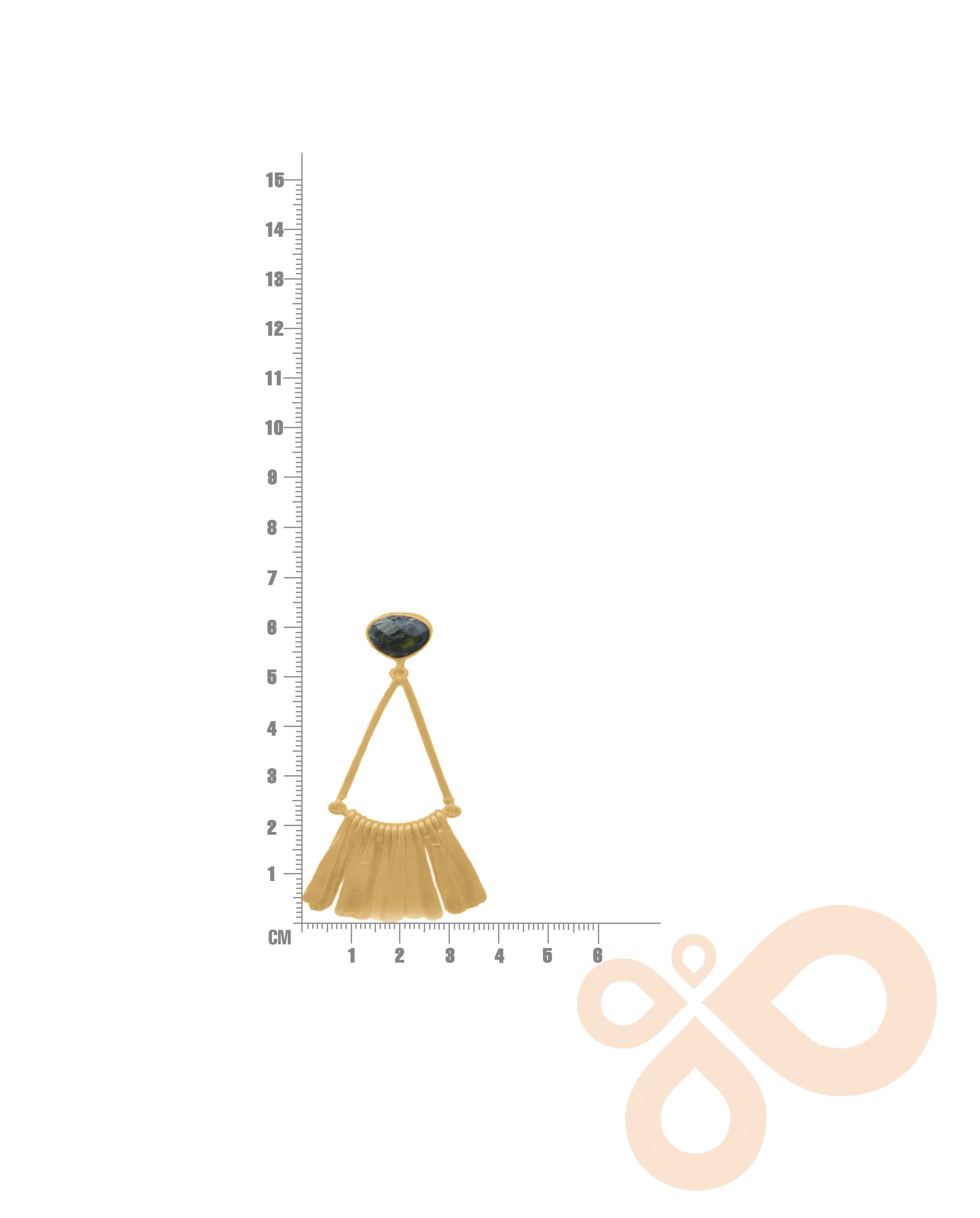 Handmade Fringe Earrings for Indian Outfits 83mm