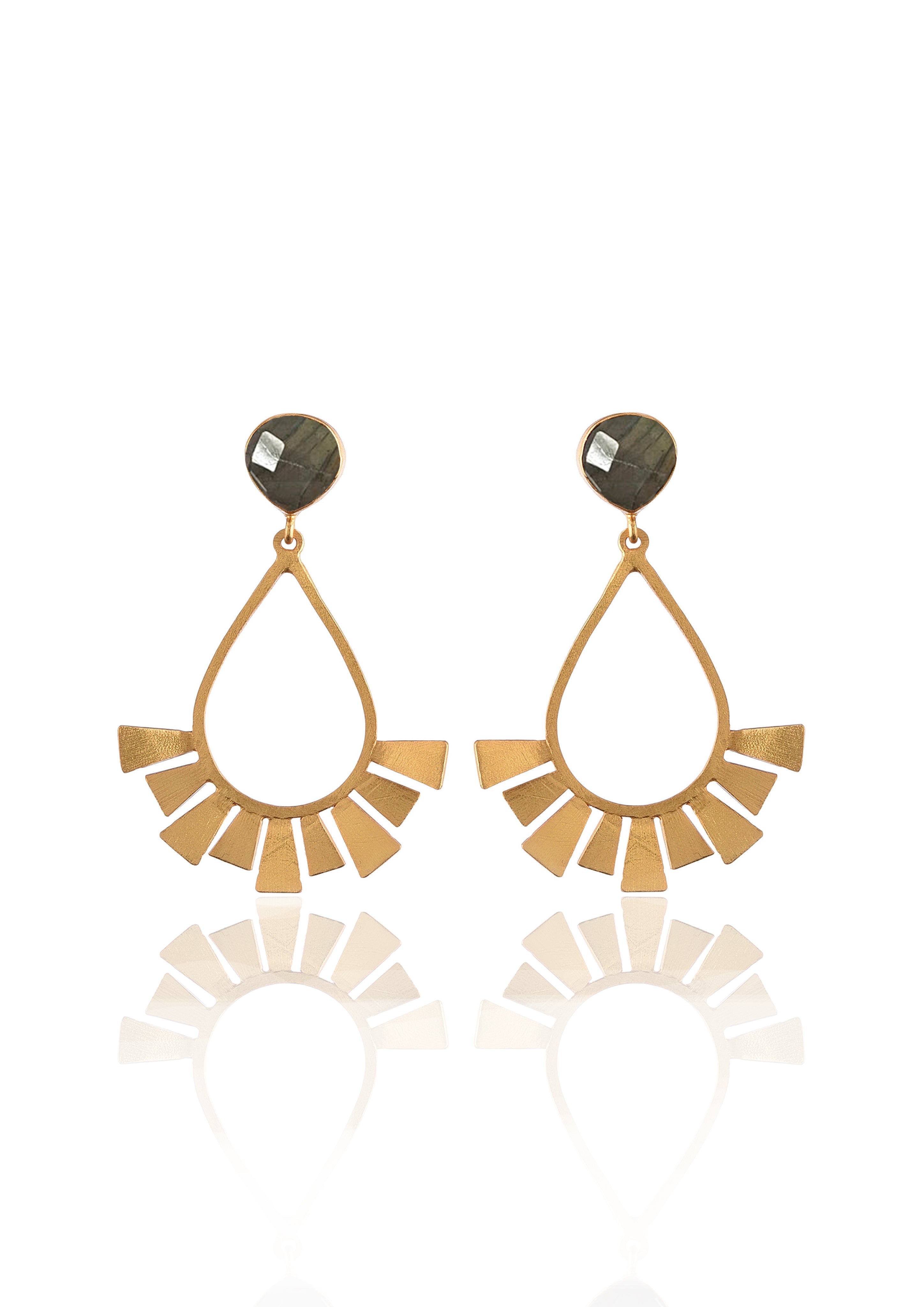 Metal Blast Earrings with 22K Gold-Plated, Handmade in India