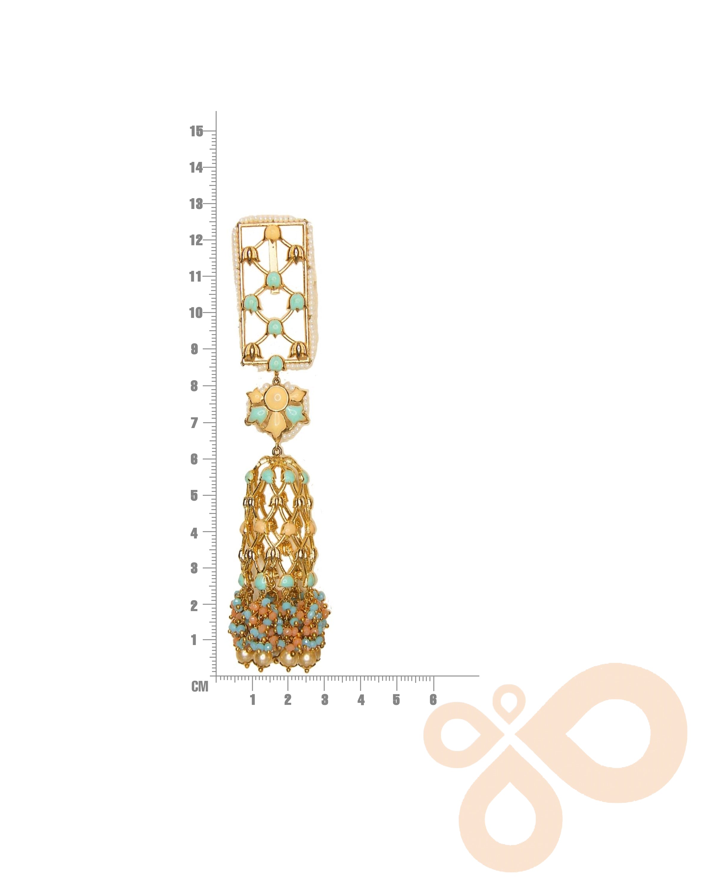 Jannat Earrings – 138mm Handcrafted Statement with 22K Gold-Plated Elegance