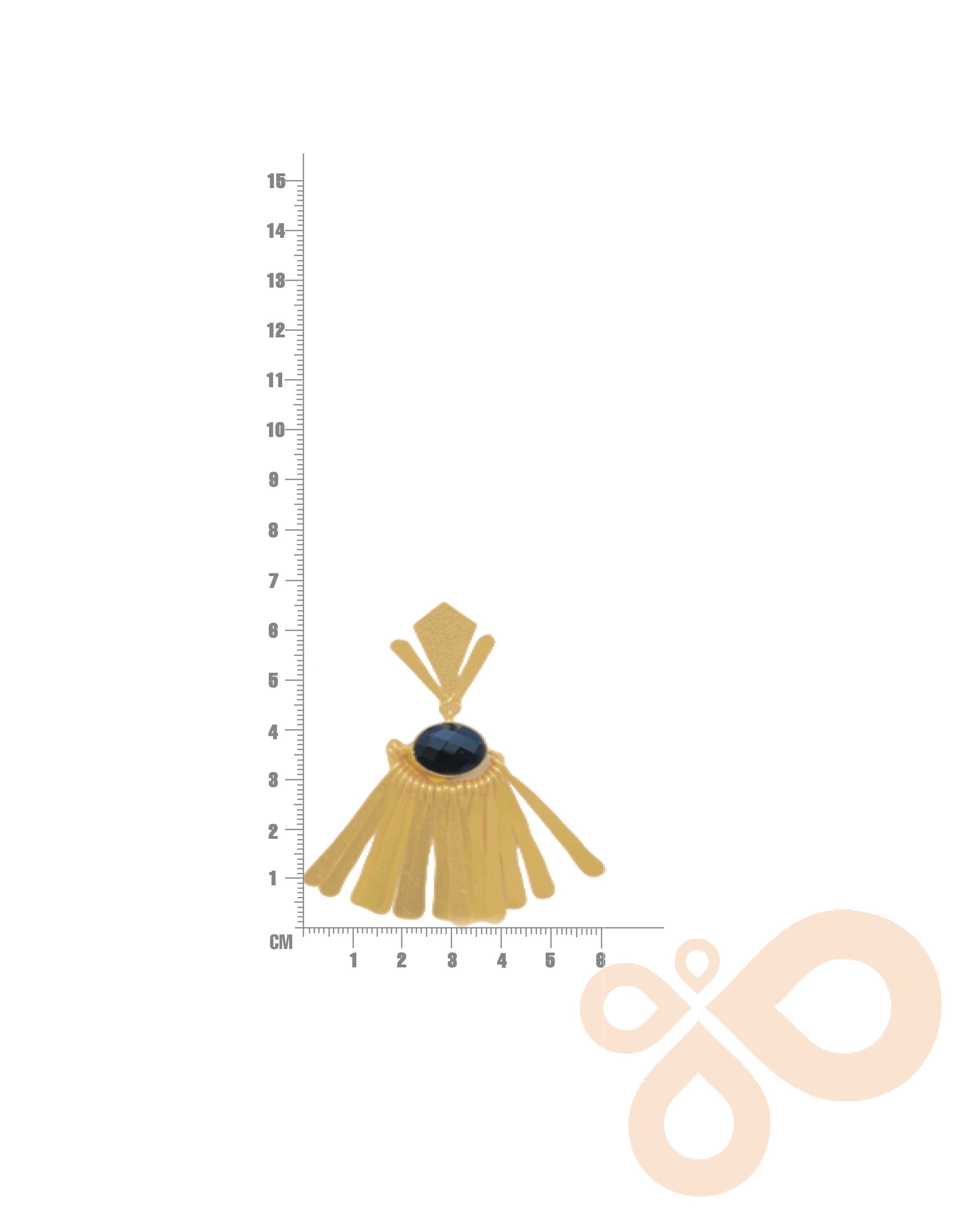 Handmade Fringe Earrings 66mm Height with 22K Gold-Plated Finish